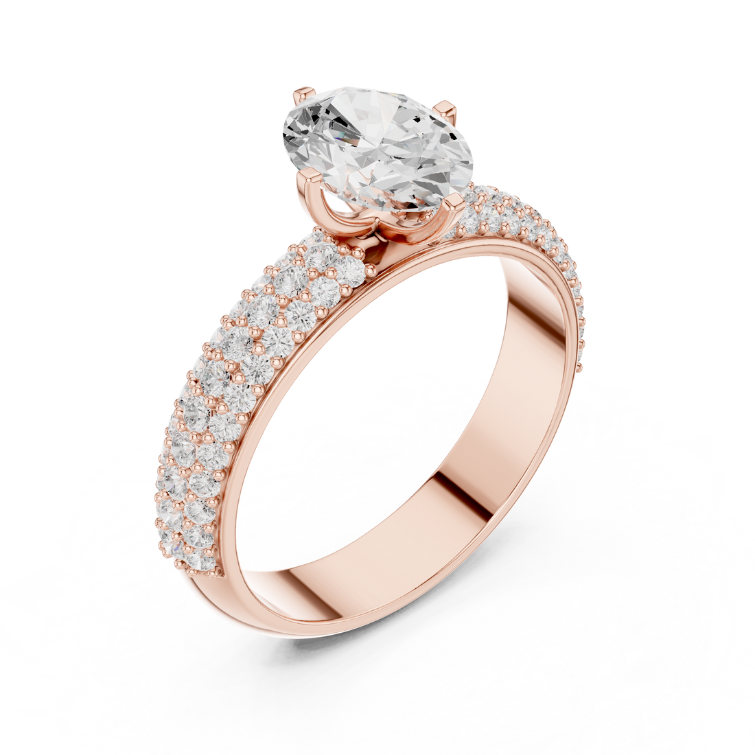 Stylish marquise diamond ring with elongated shape and delicate prong setting.