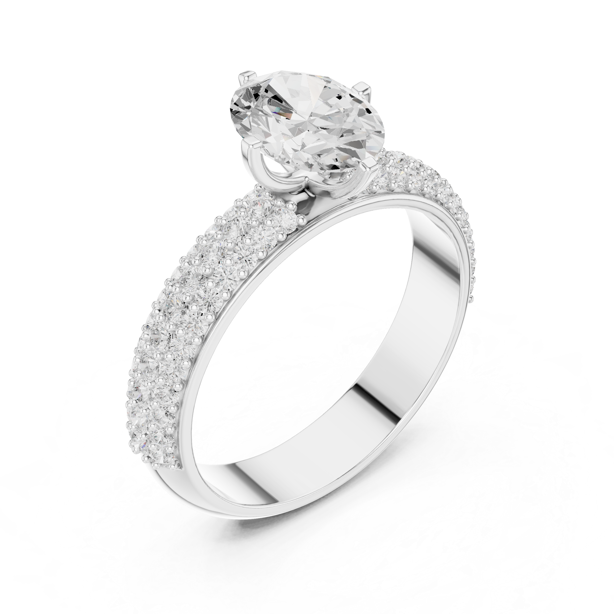 Minimalist thin band ring with tiny diamond accents and sleek modern look.