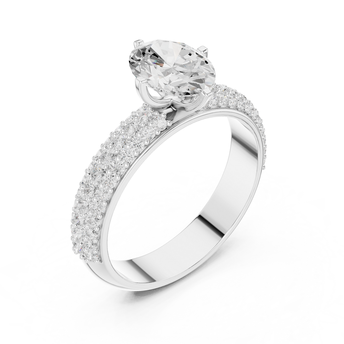 Minimalist thin band ring with tiny diamond accents and sleek modern look.
