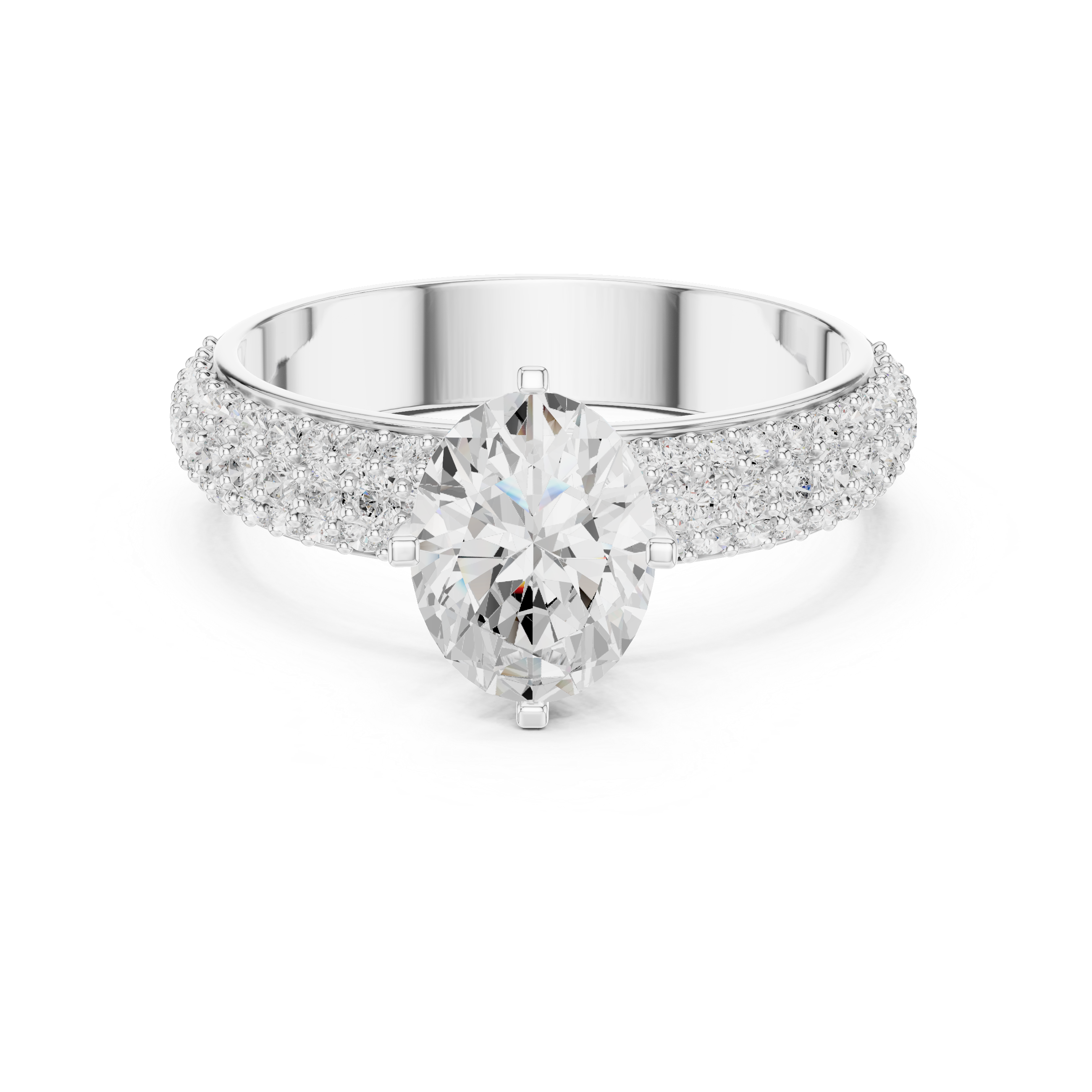 Classic stackable ring with slim gold band designed for layering multiple rings.