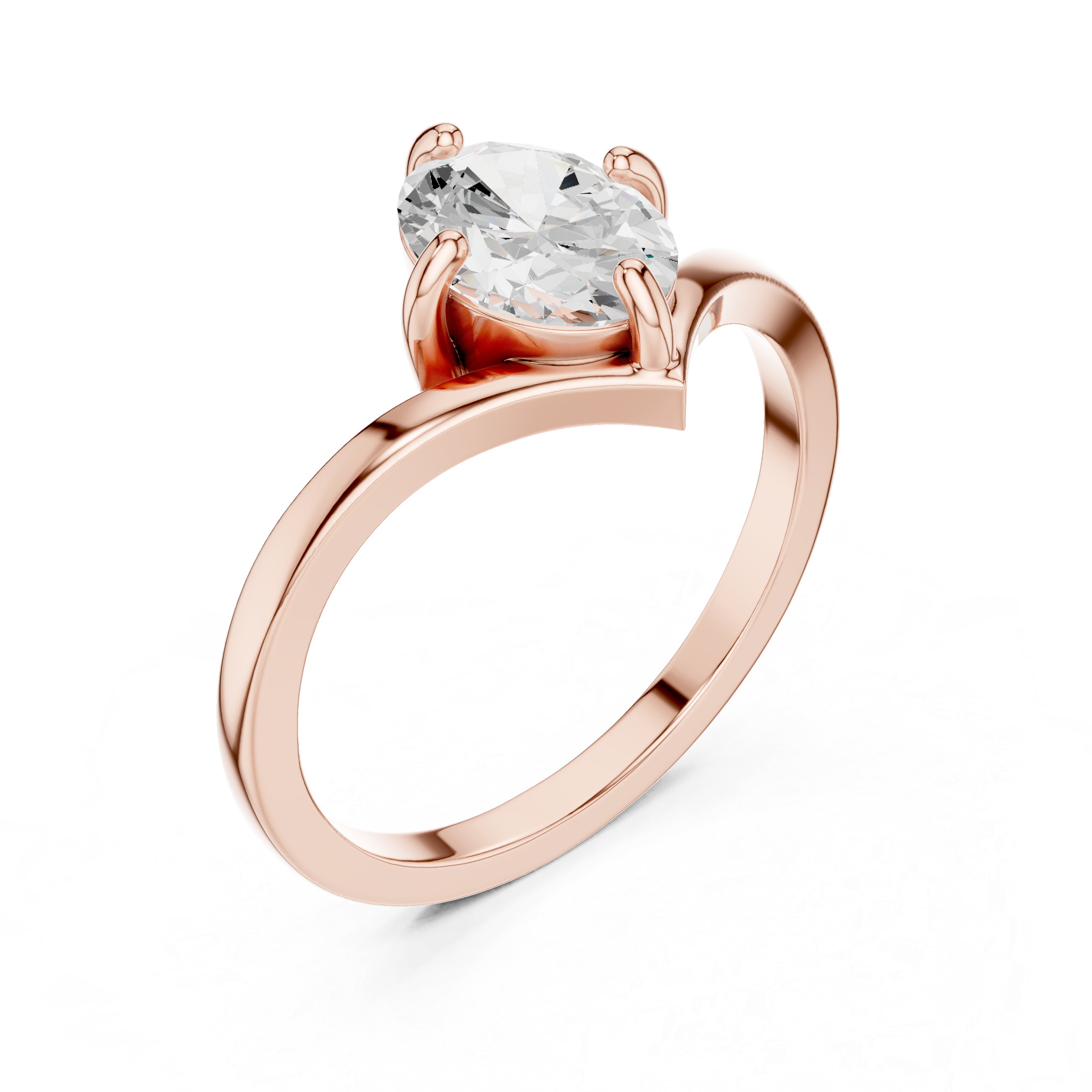 Elegant nose pin featuring tiny solitaire diamond in sleek gold mount.