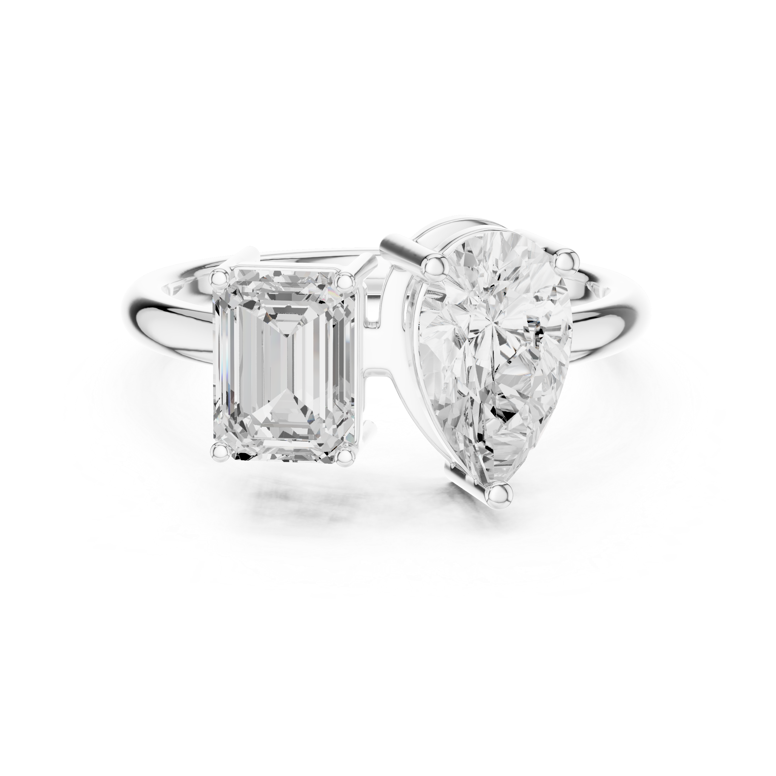 Classic halo cocktail ring featuring large central gemstone.