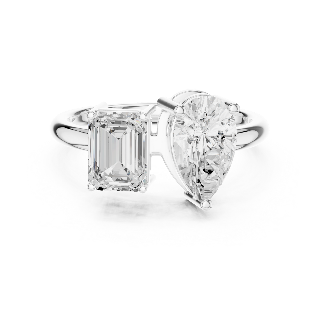 Classic halo cocktail ring featuring large central gemstone.