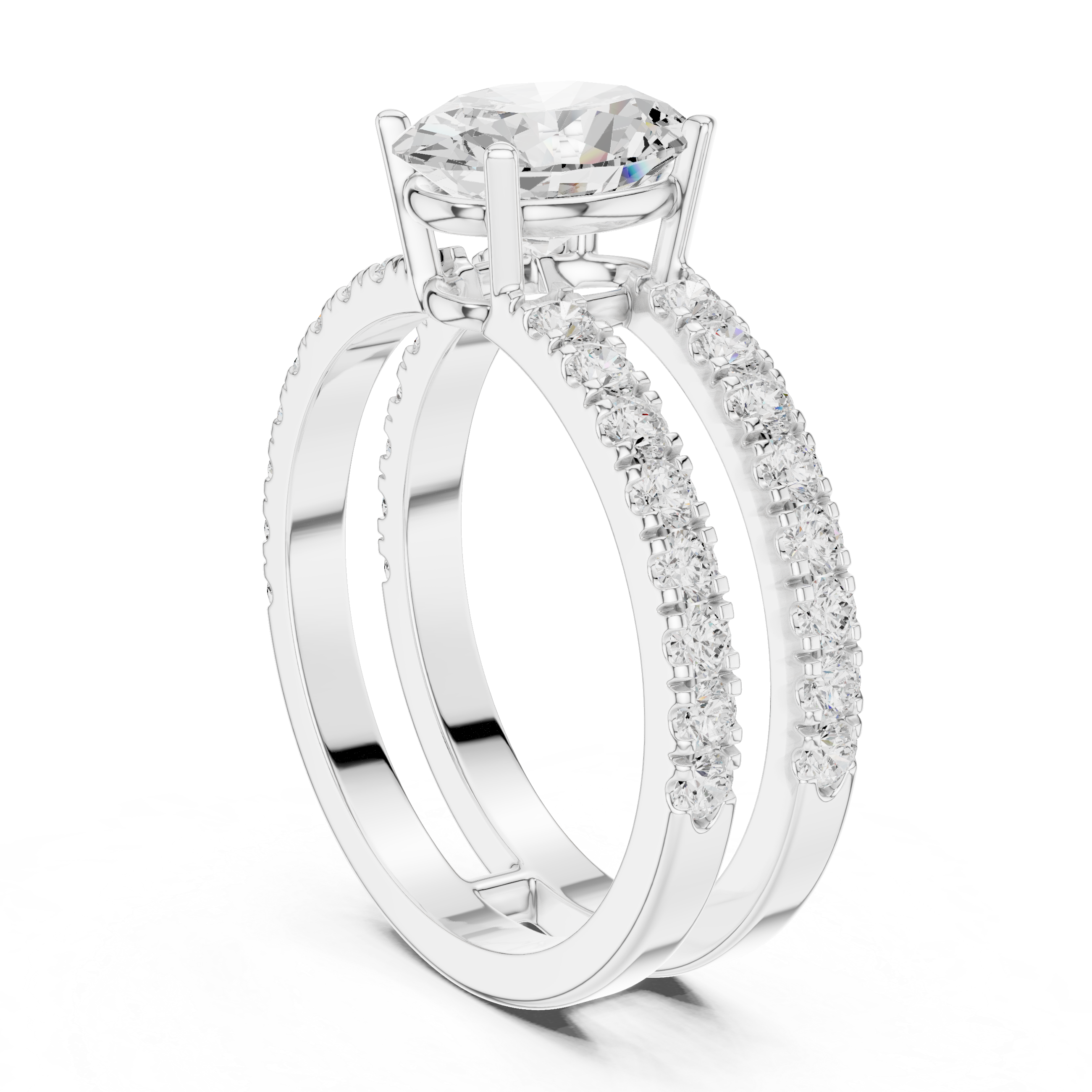 Classic eternity band featuring continuous diamond circle.