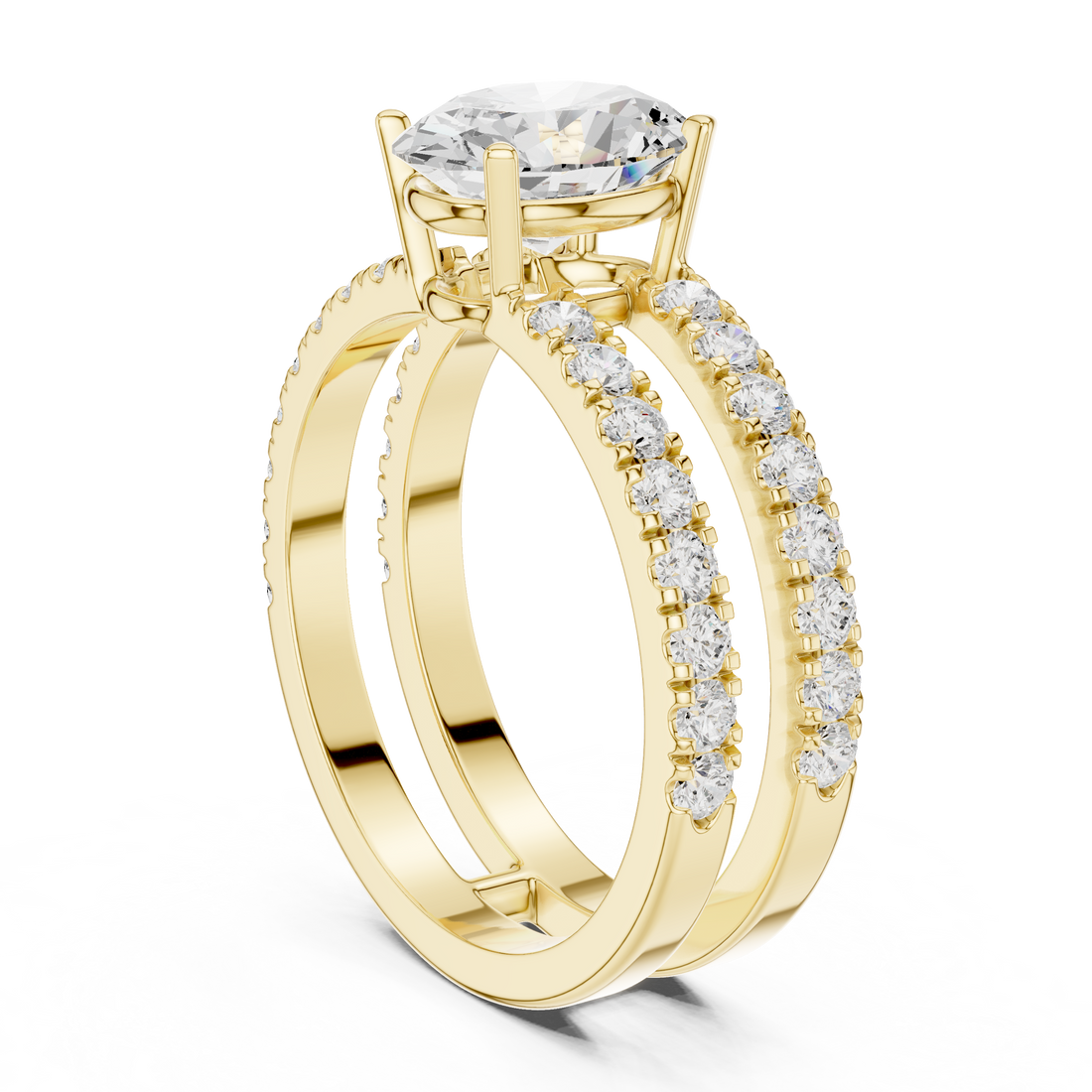 Modern promise ring featuring minimalist structure.