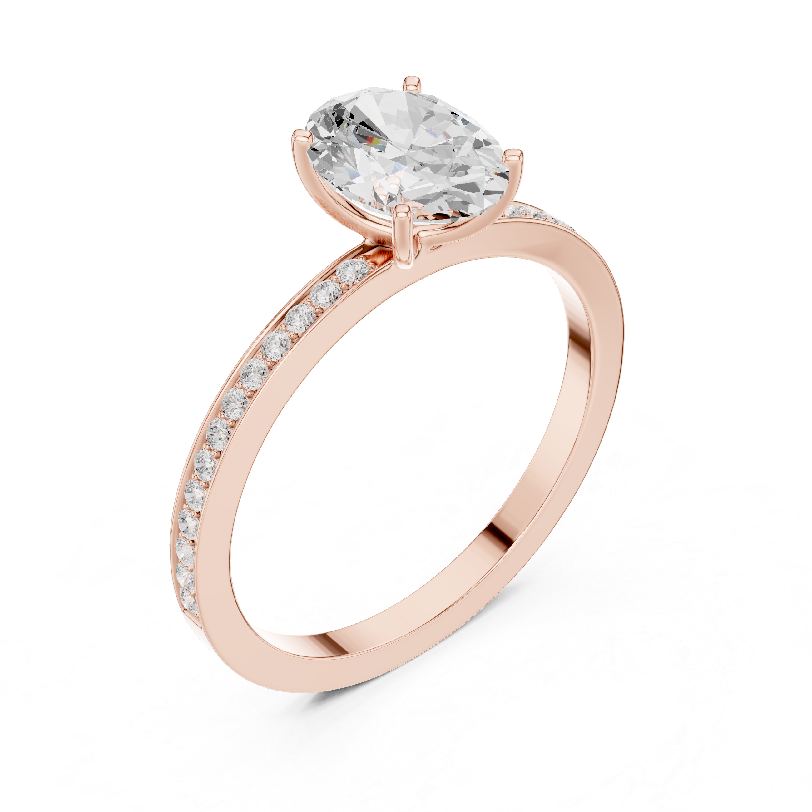 Stylish marquise diamond ring with elongated shape and delicate prong setting.