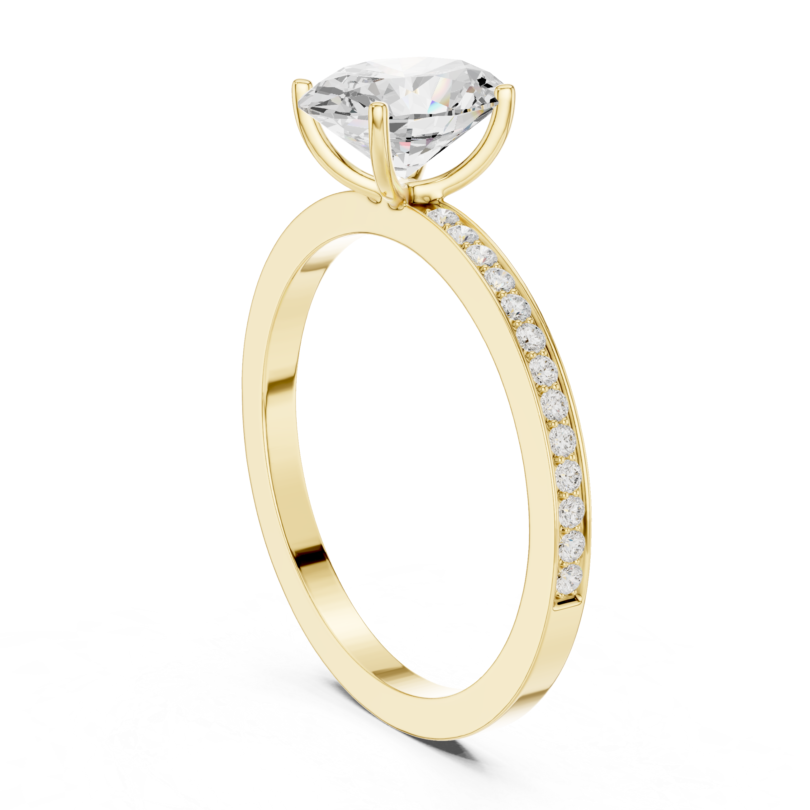 Minimalist thin band ring with tiny diamond accents and sleek modern look.