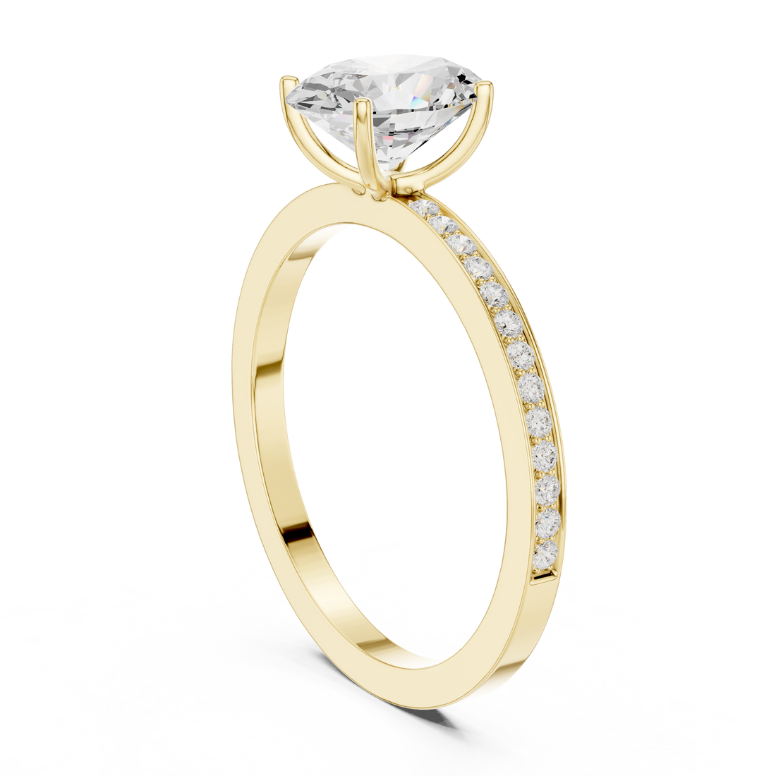 Minimalist thin band ring with tiny diamond accents and sleek modern look.