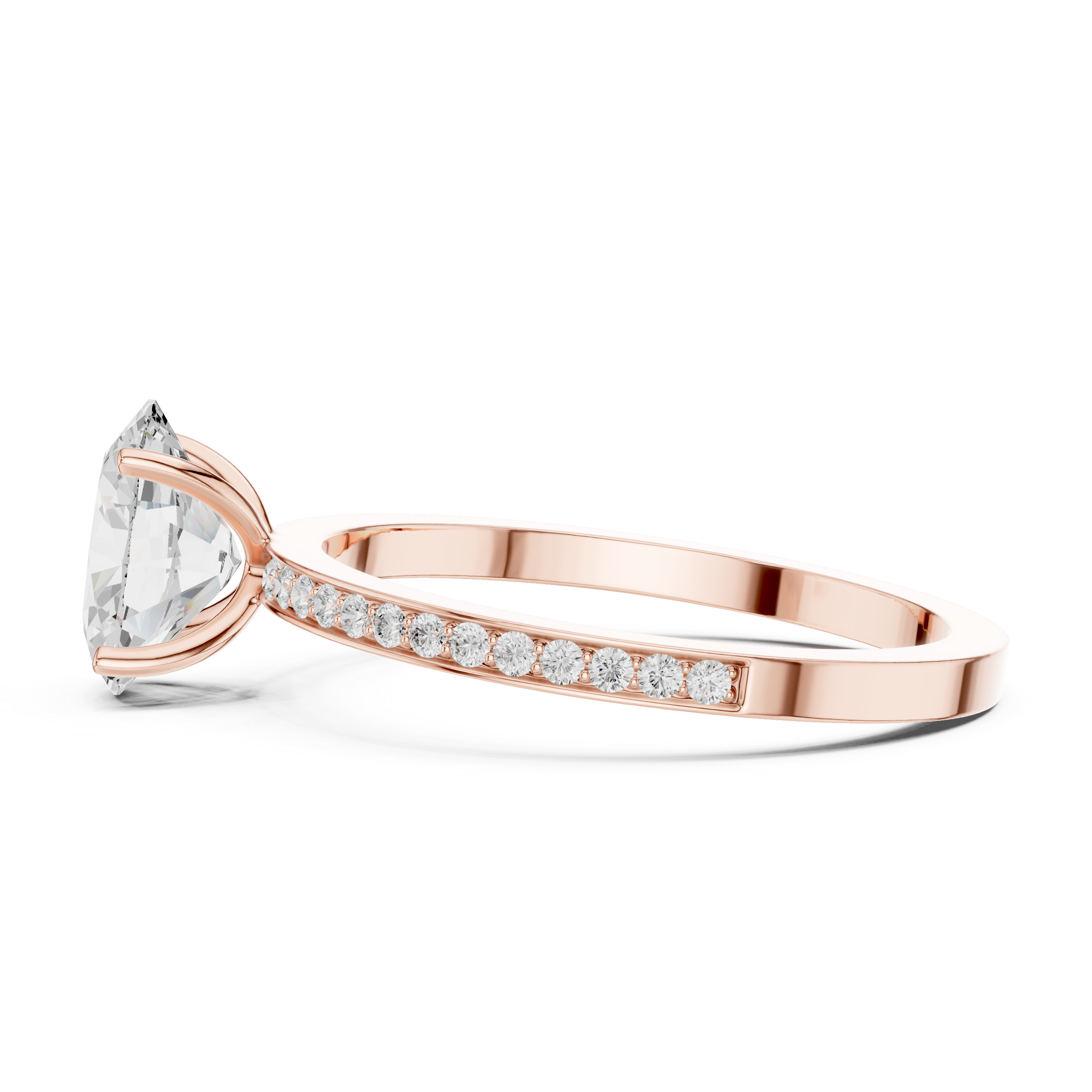 Classic stackable ring with slim gold band designed for layering multiple rings.
