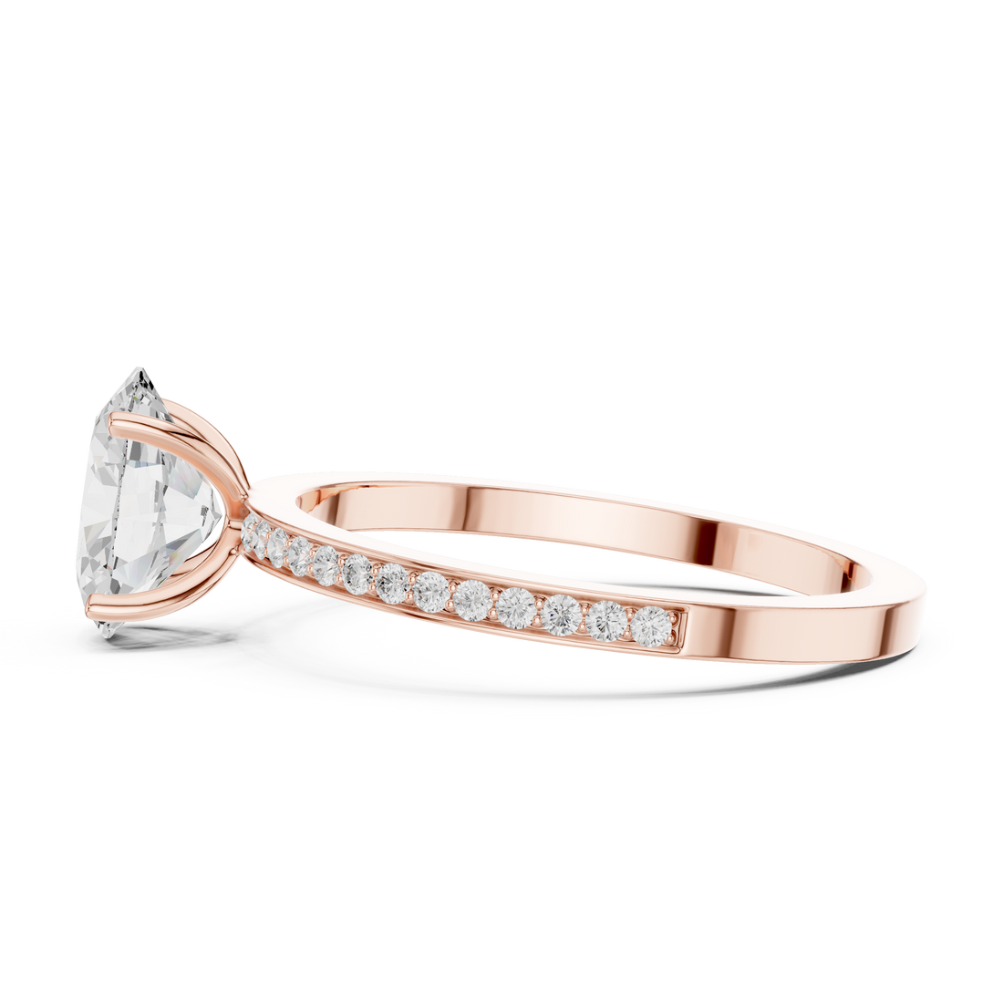 Classic stackable ring with slim gold band designed for layering multiple rings.