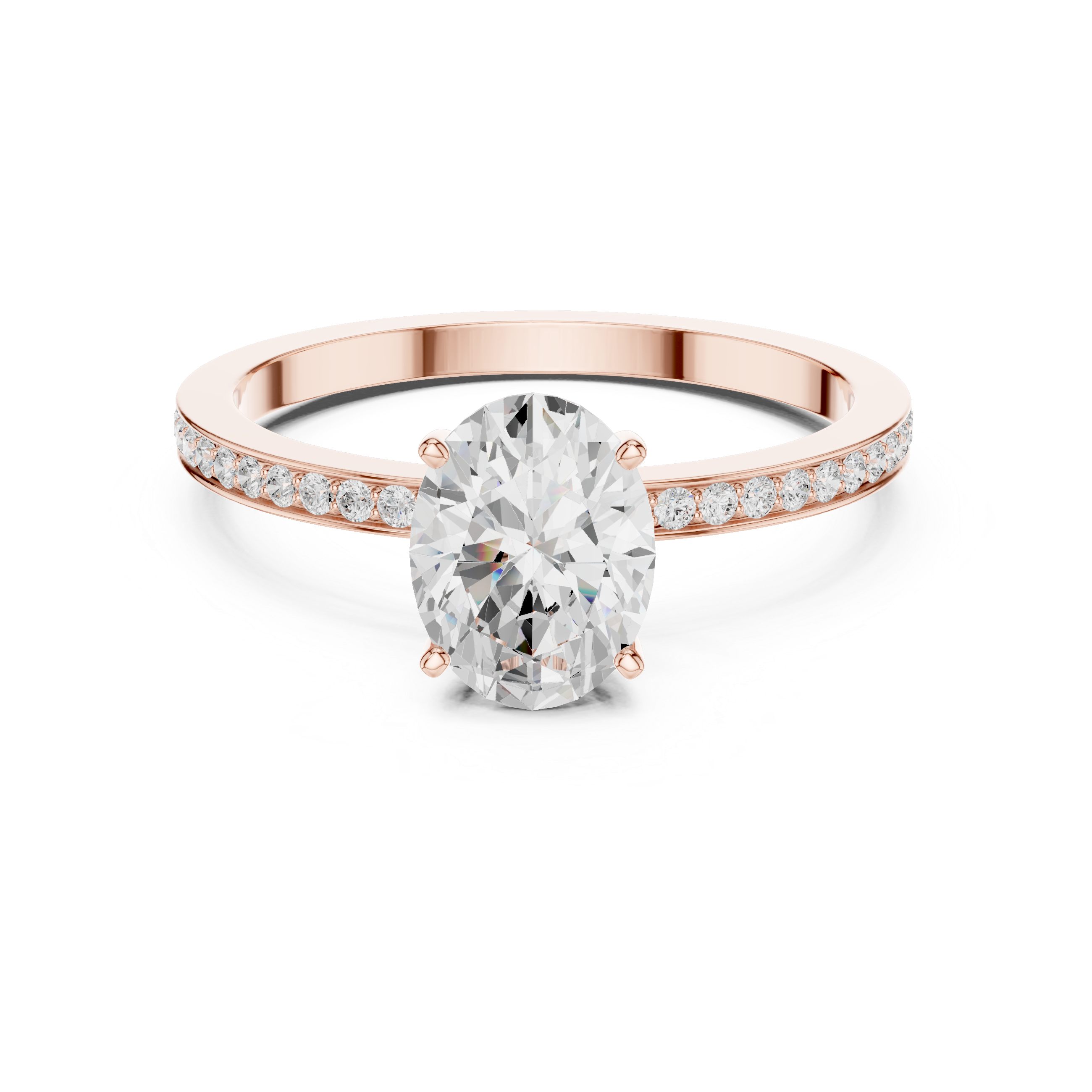 Elegant princess-cut diamond engagement ring with brilliant center stone and slim polished gold band.