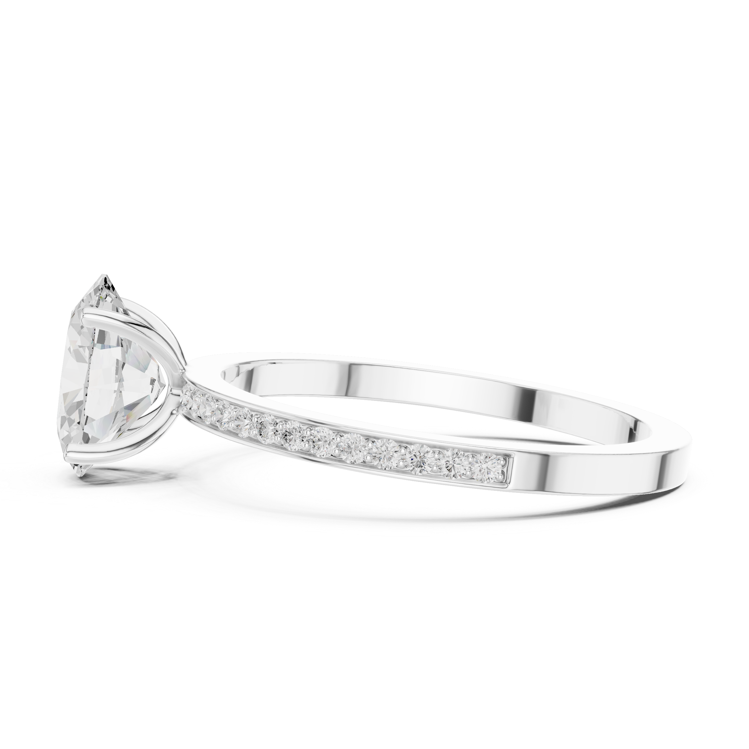 Designer floral diamond ring inspired by blooming flower patterns.