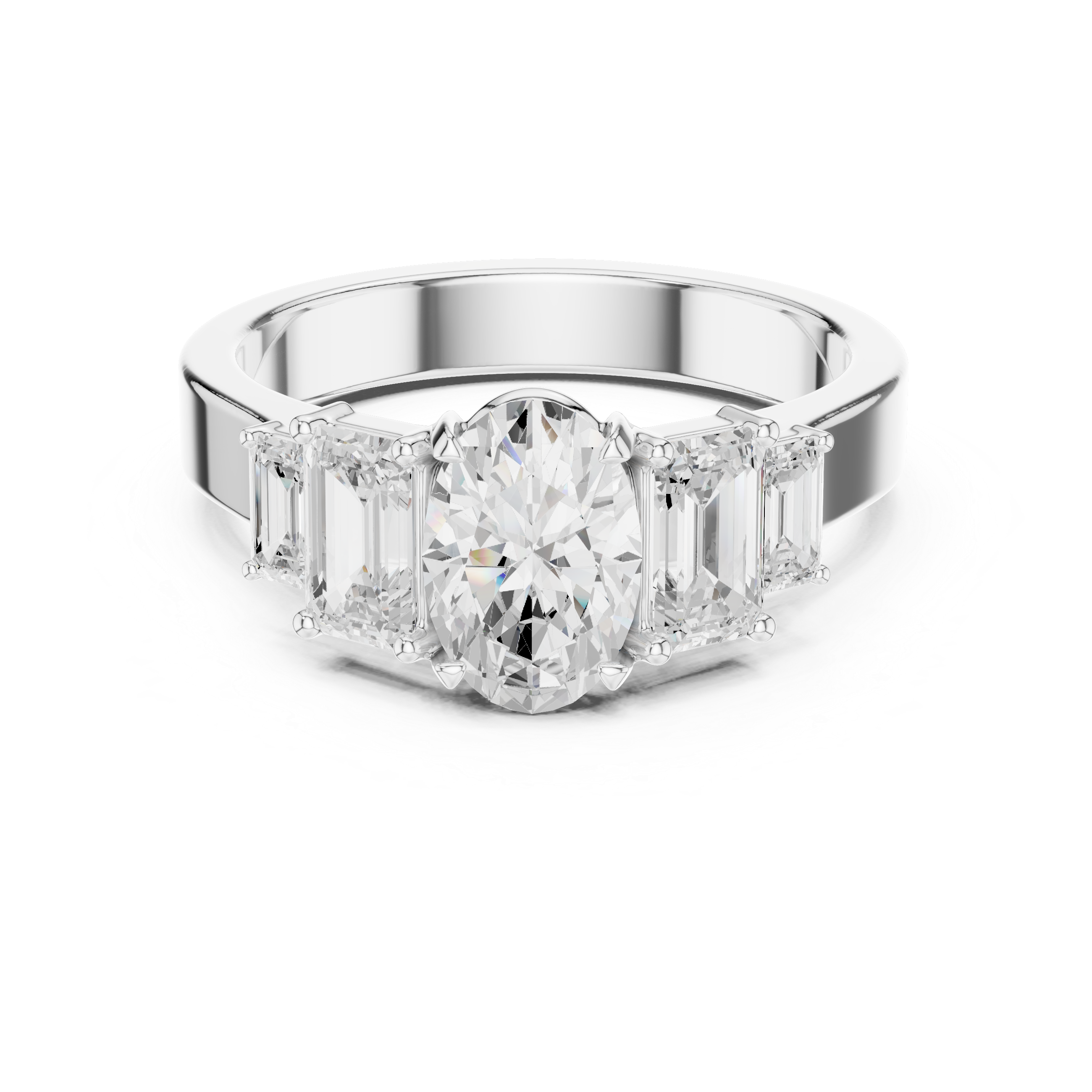 Modern open cuff bracelet with sleek minimal structure.
