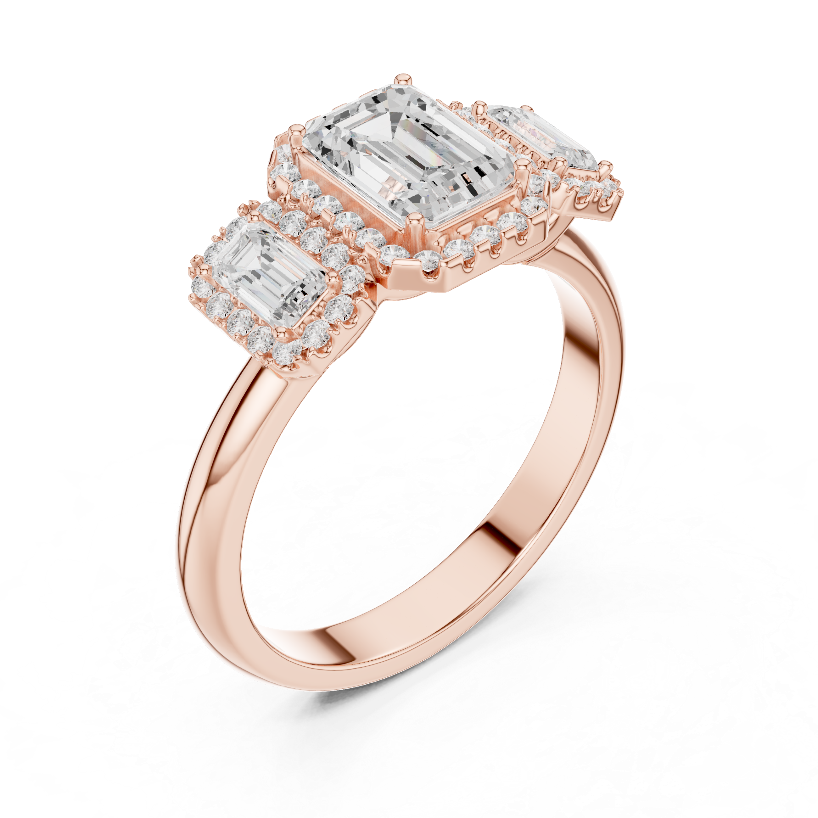Luxury men's diamond band featuring row of sparkling stones.