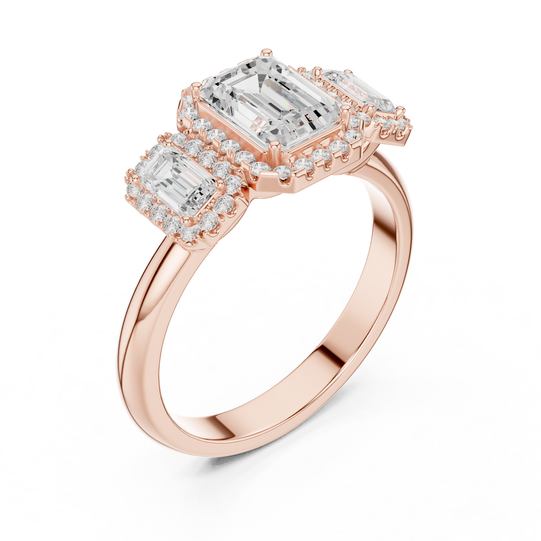 Luxury men's diamond band featuring row of sparkling stones.