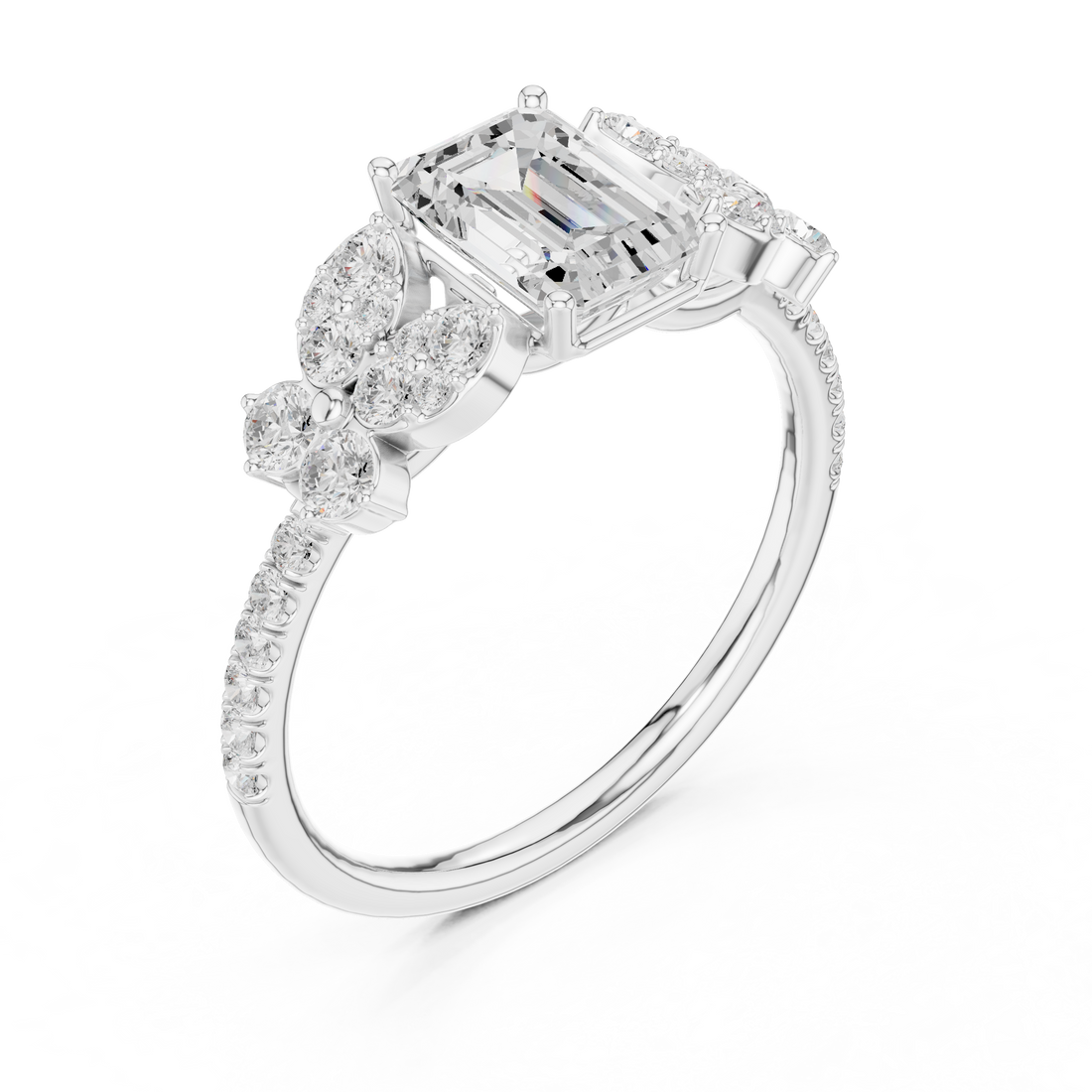 Elegant bridal jewellery set featuring coordinated necklace earrings and bracelet.