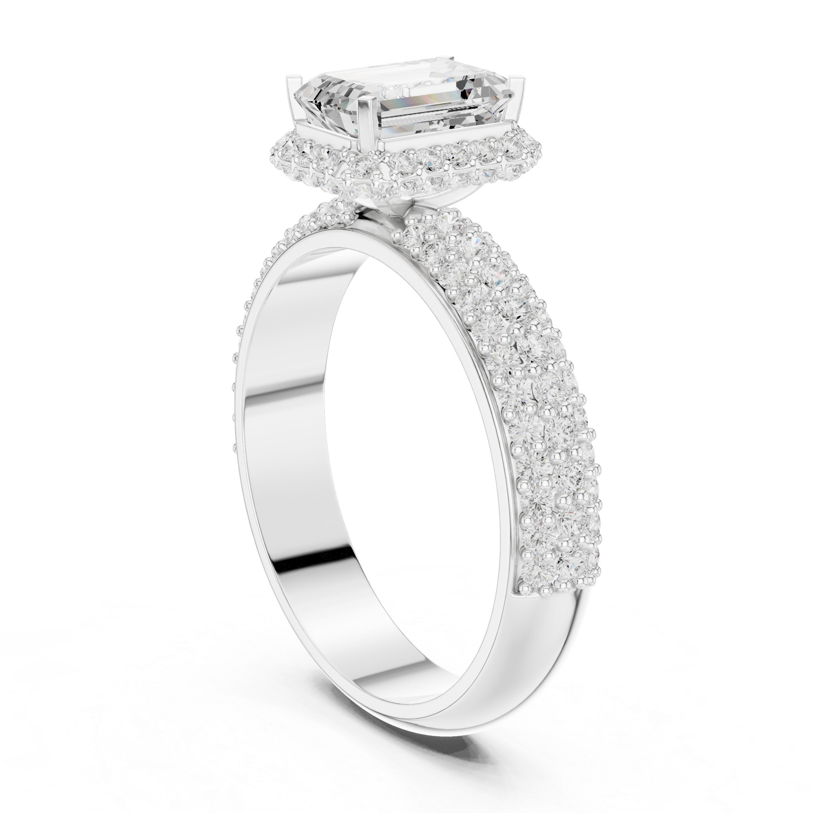 Classic eternity band featuring continuous diamond circle.