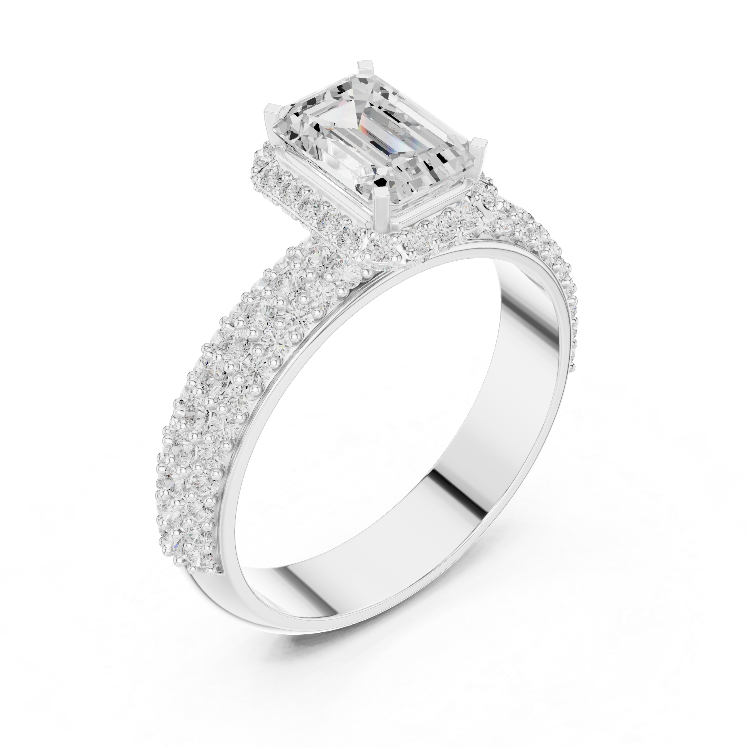 Stylish anniversary ring featuring sparkling stone accents.