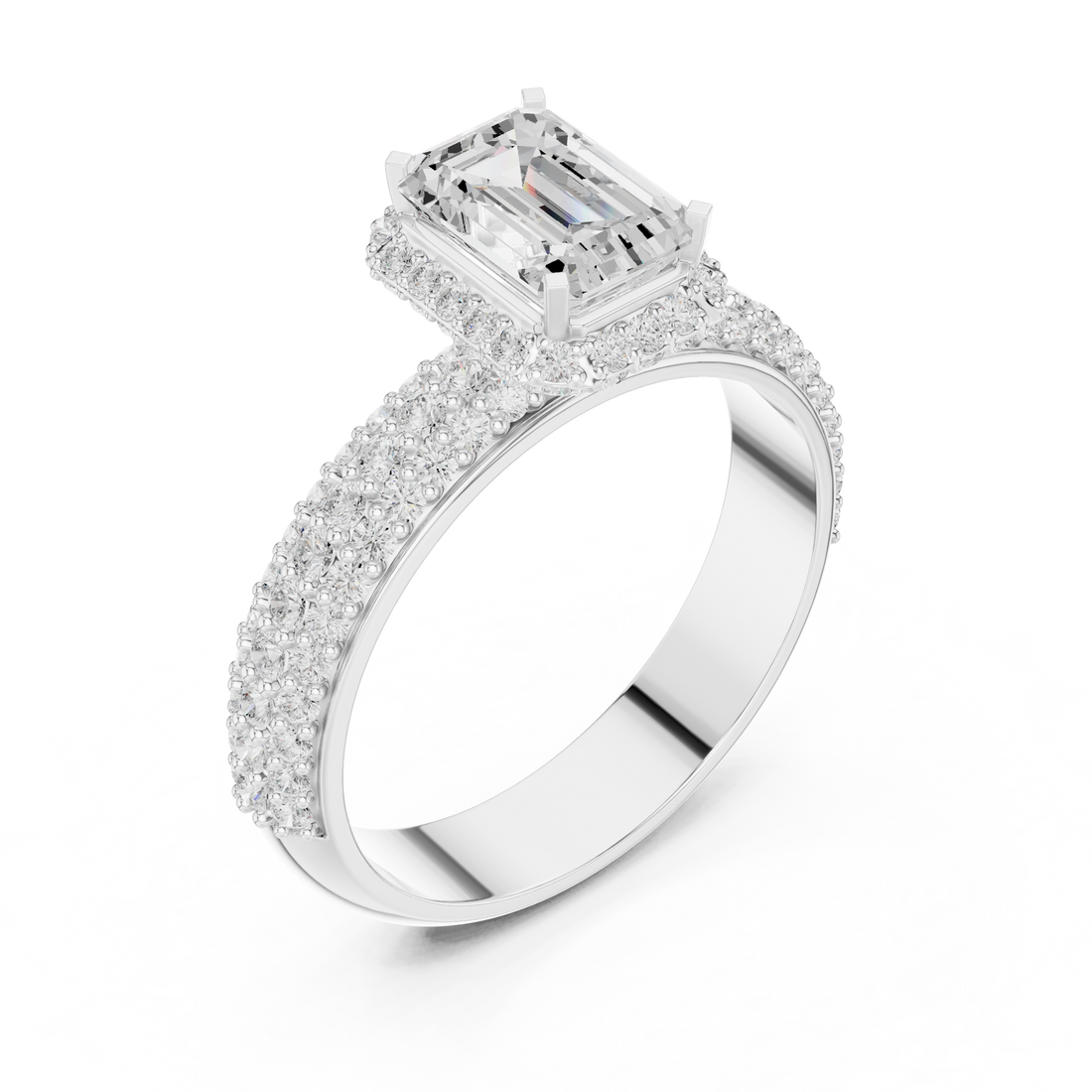 Stylish anniversary ring featuring sparkling stone accents.