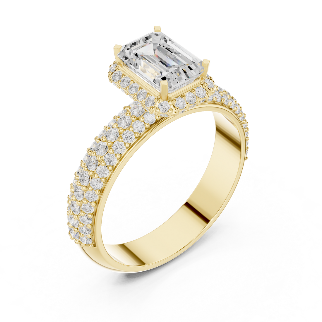 Luxury celebration ring featuring decorative gemstone centerpiece.