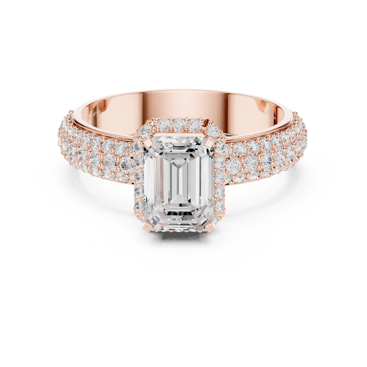Modern diamond pendant featuring minimalist design.