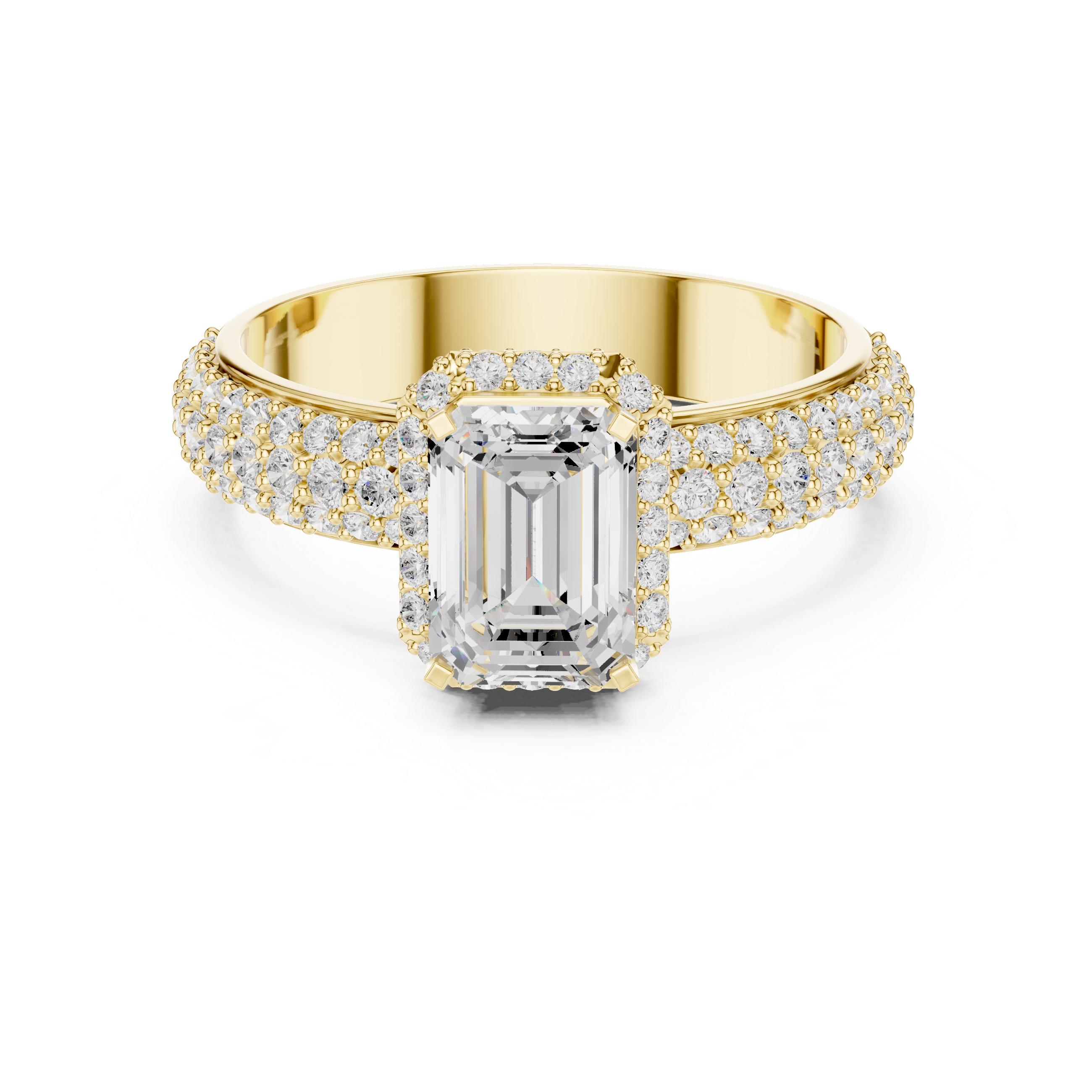 Luxury diamond stud earrings featuring brilliant-cut stones.