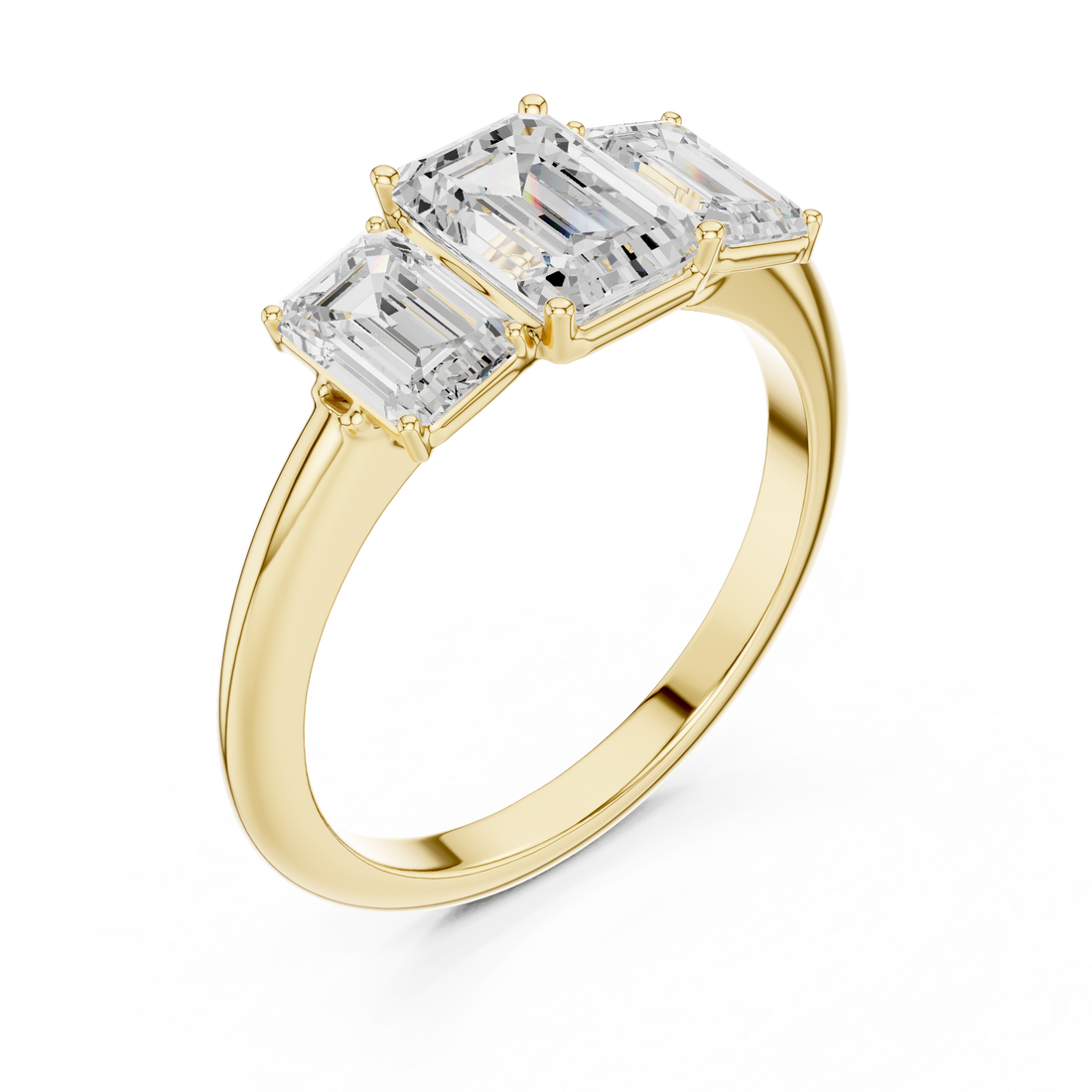 Elegant eternity ring featuring continuous circle of diamonds around the band.