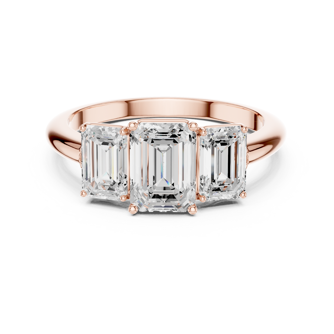 Elegant princess-cut diamond engagement ring with brilliant center stone and slim polished gold band.