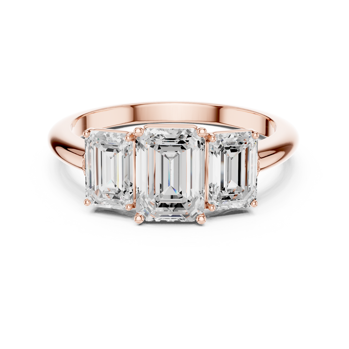Elegant princess-cut diamond engagement ring with brilliant center stone and slim polished gold band.
