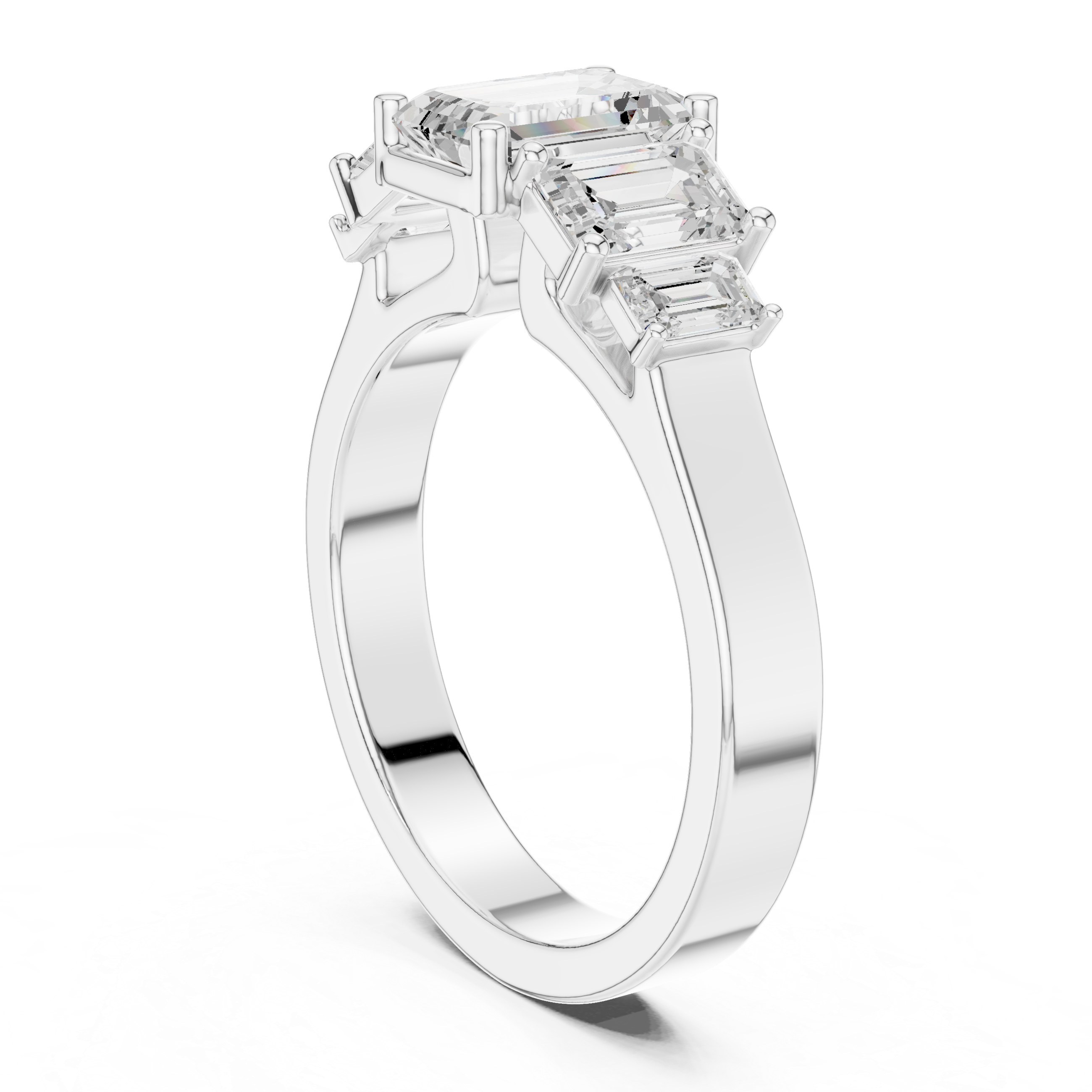 Designer crescent-shaped earrings with curved modern silhouette.