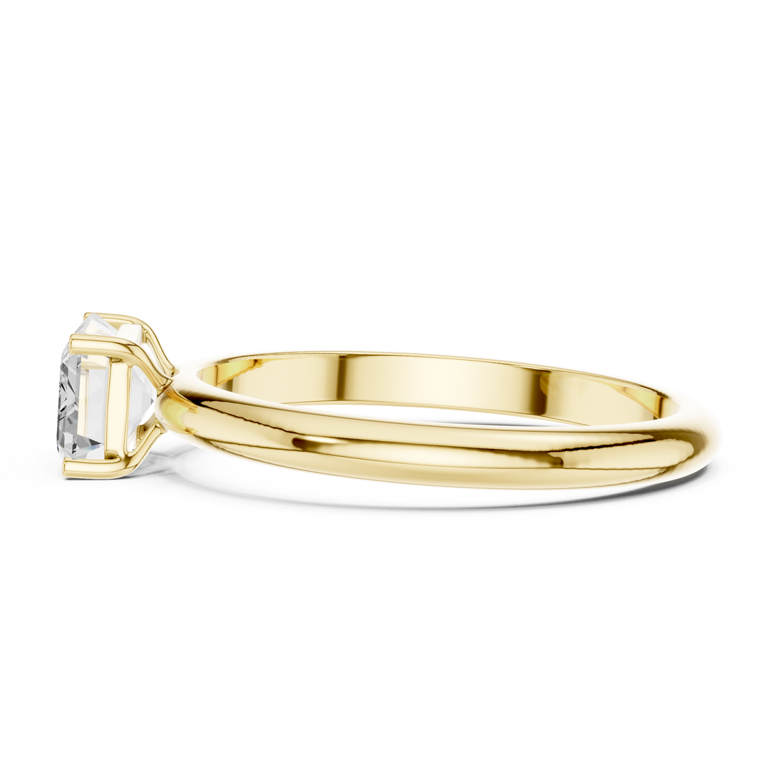 Modern minimalist choker necklace with smooth polished metal band.