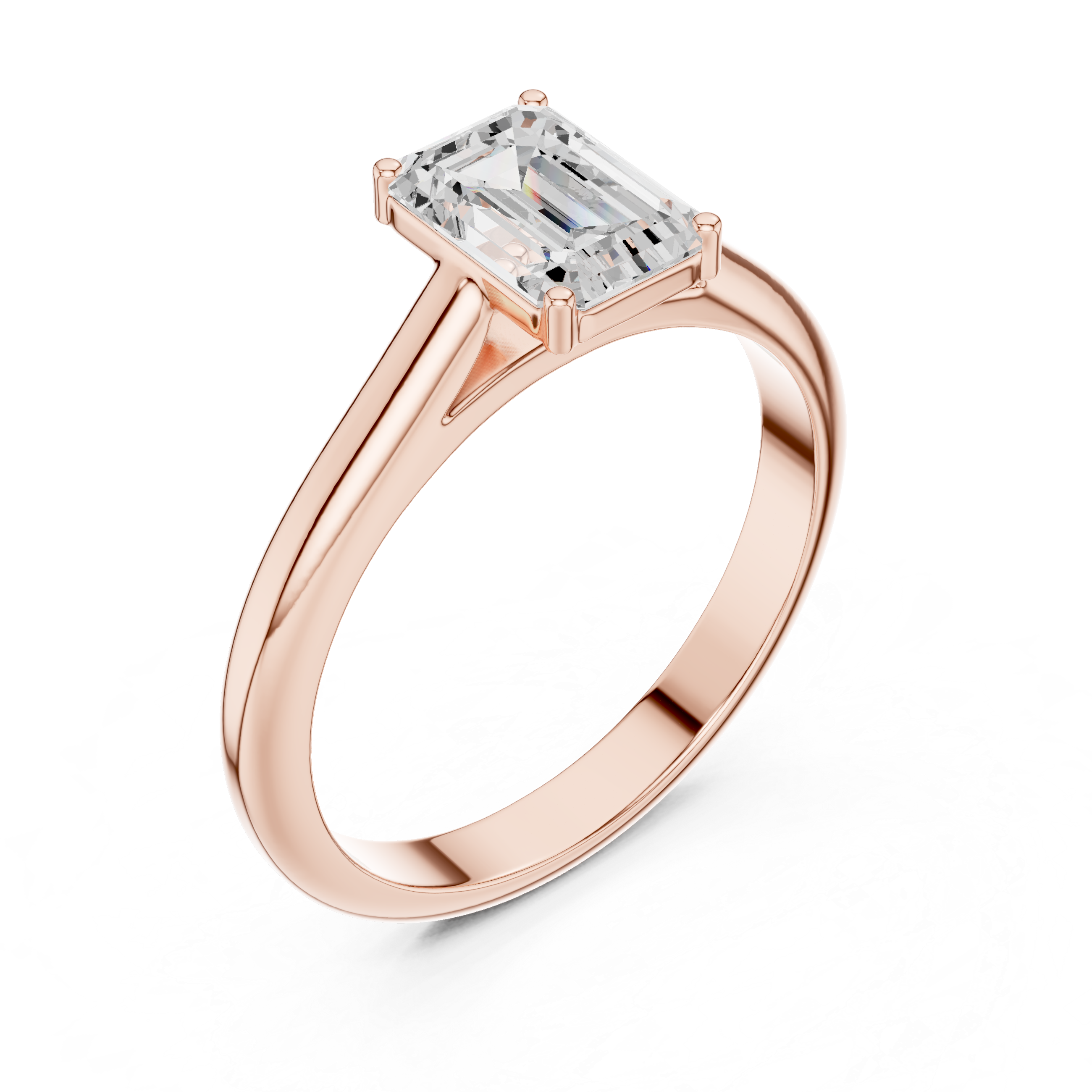 Elegant nose pin featuring tiny solitaire diamond in sleek gold mount.