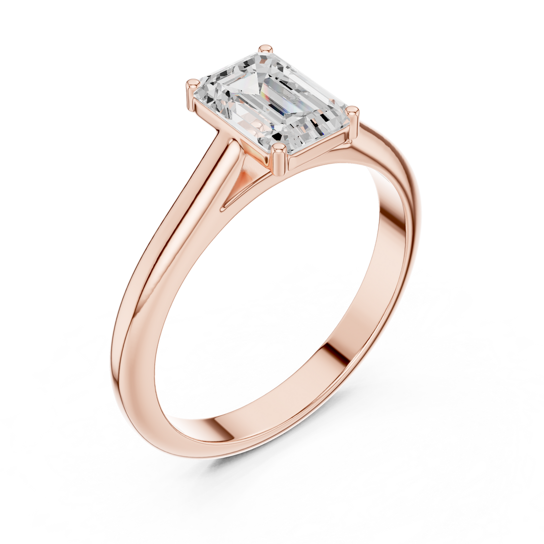 Elegant nose pin featuring tiny solitaire diamond in sleek gold mount.
