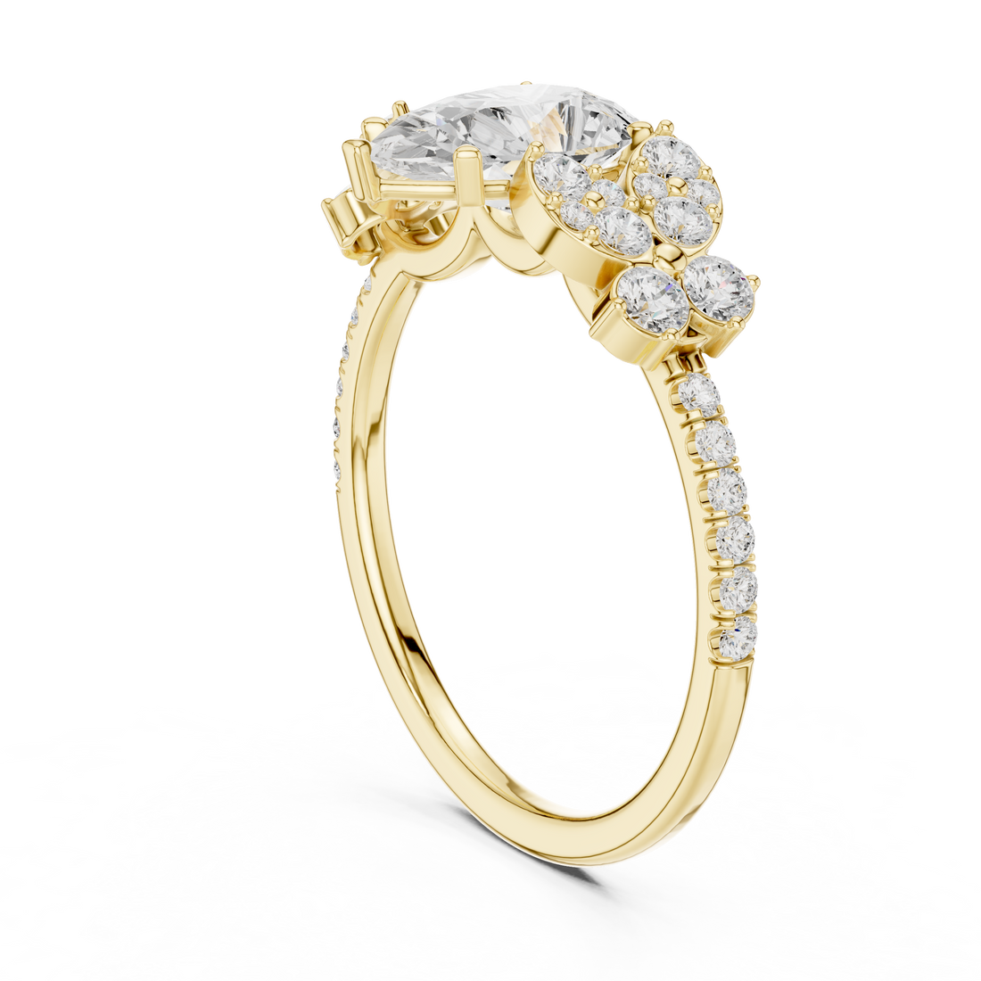 Minimalist thin band ring with tiny diamond accents and sleek modern look.