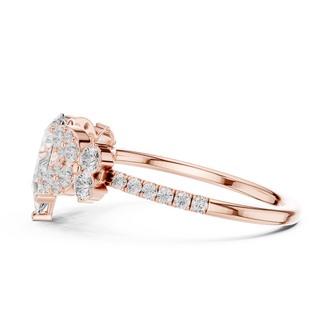 Classic stackable ring with slim gold band designed for layering multiple rings.