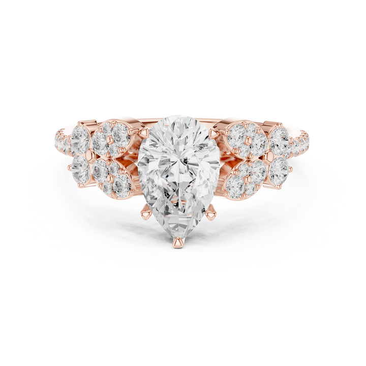 Elegant princess-cut diamond engagement ring with brilliant center stone and slim polished gold band.