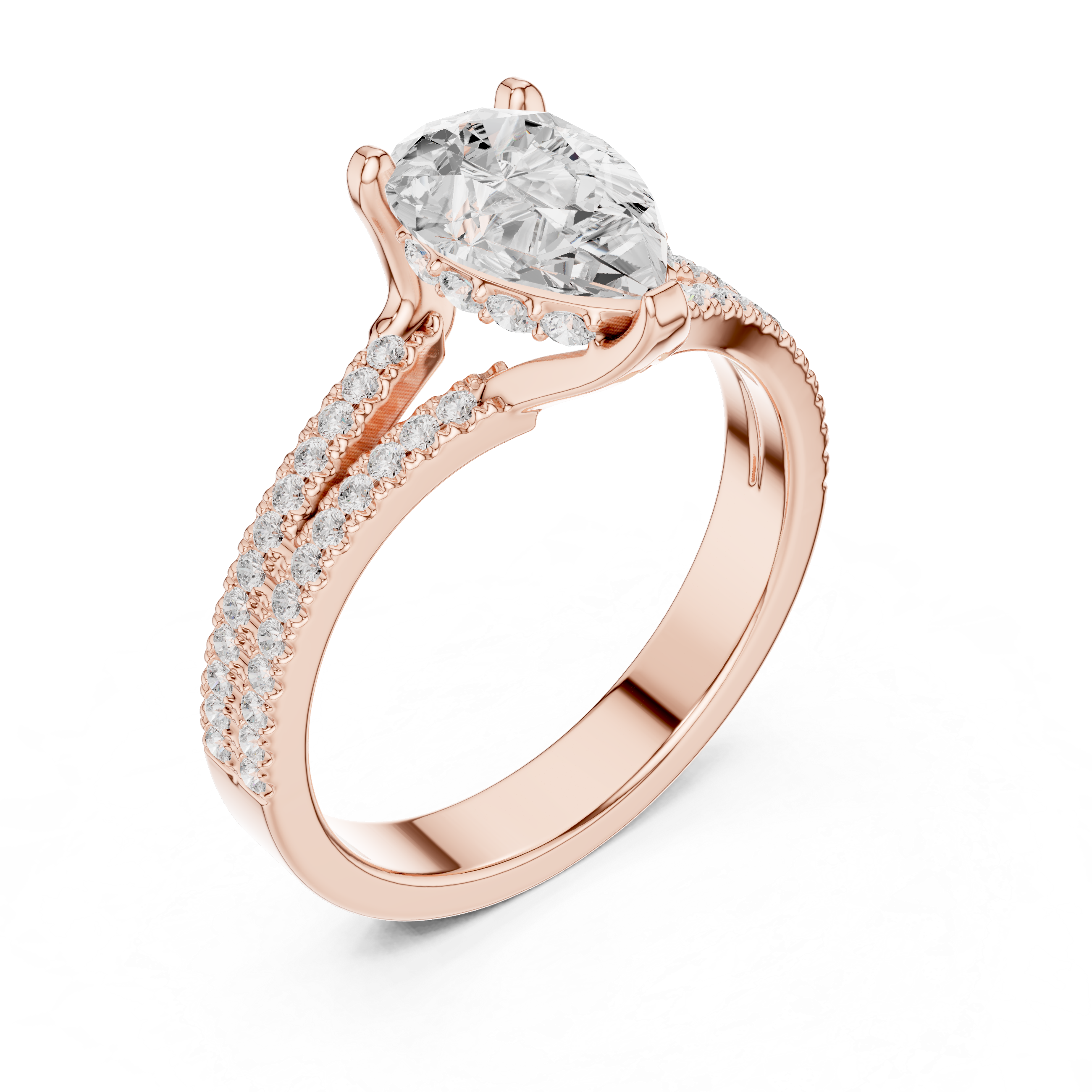 Elegant nose pin featuring tiny solitaire diamond in sleek gold mount.