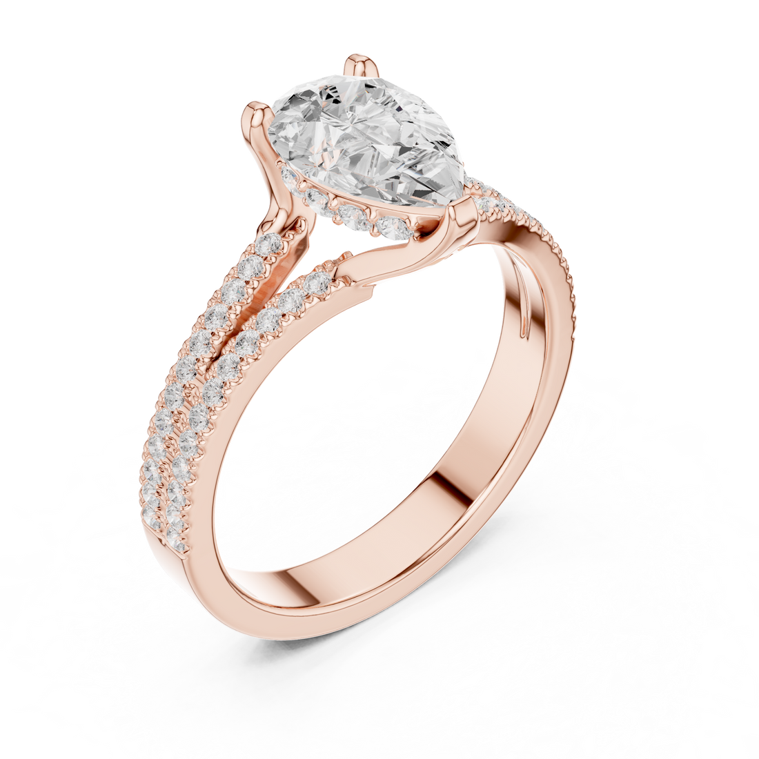 Elegant nose pin featuring tiny solitaire diamond in sleek gold mount.