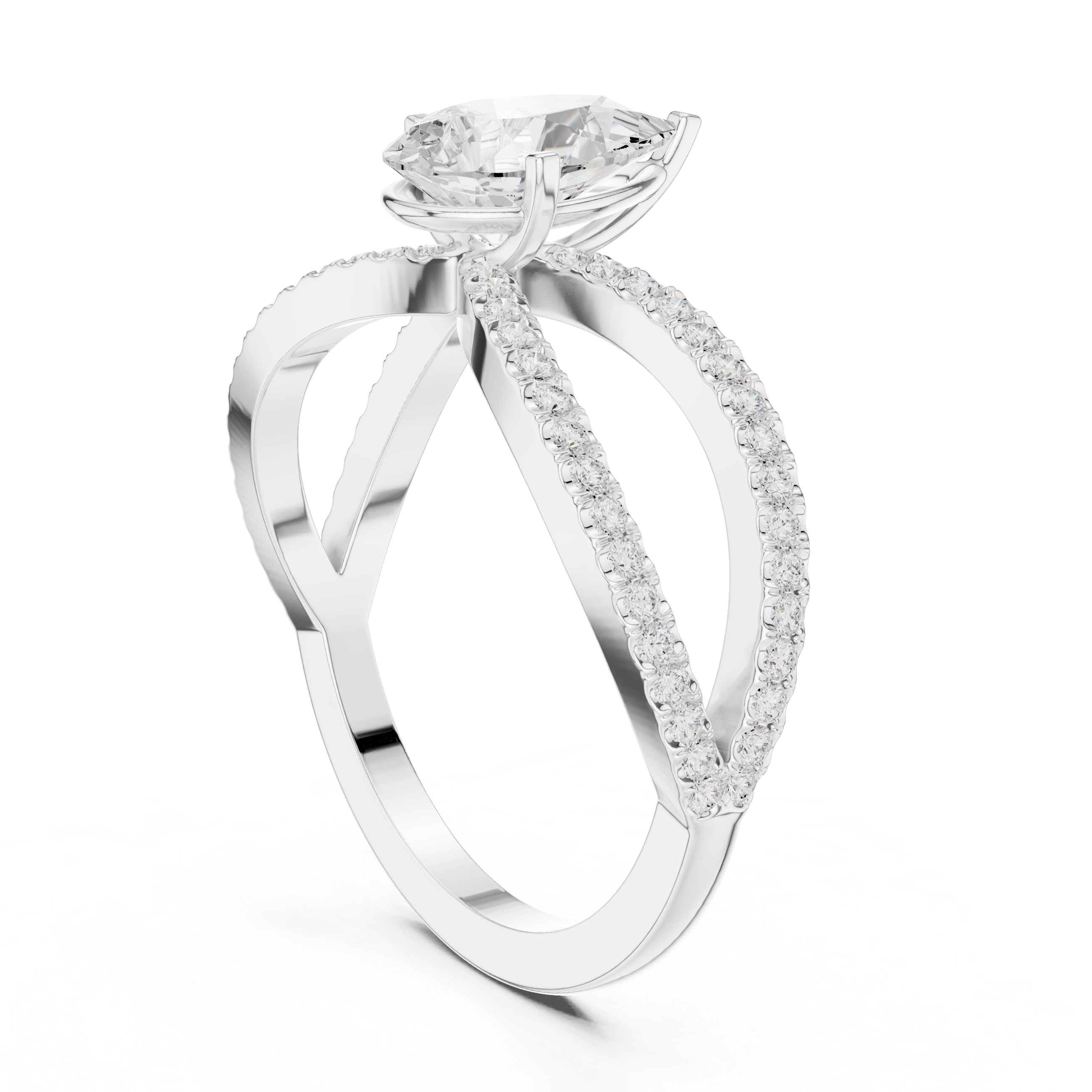 Classic eternity band featuring continuous diamond circle.
