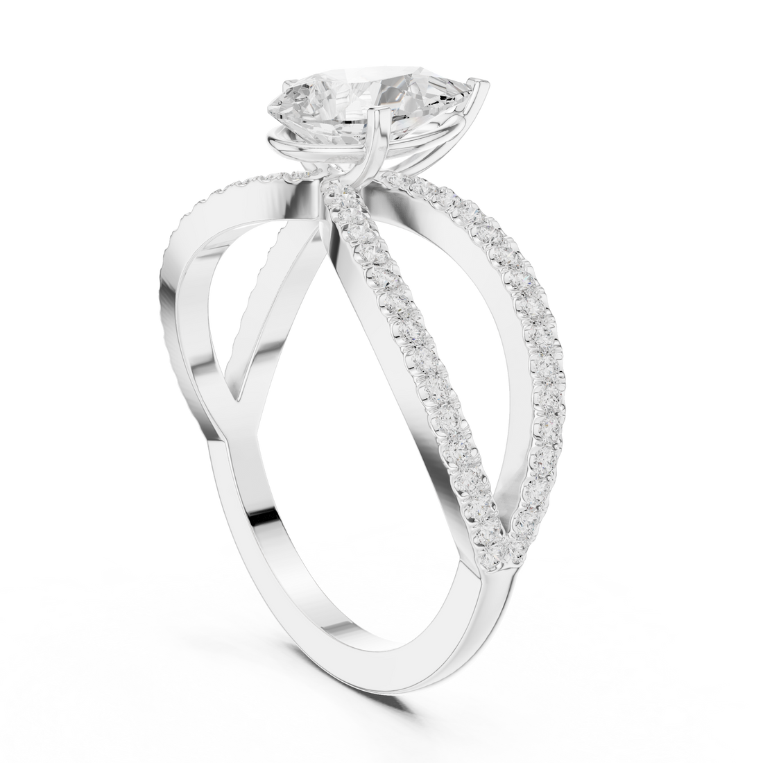 Classic eternity band featuring continuous diamond circle.