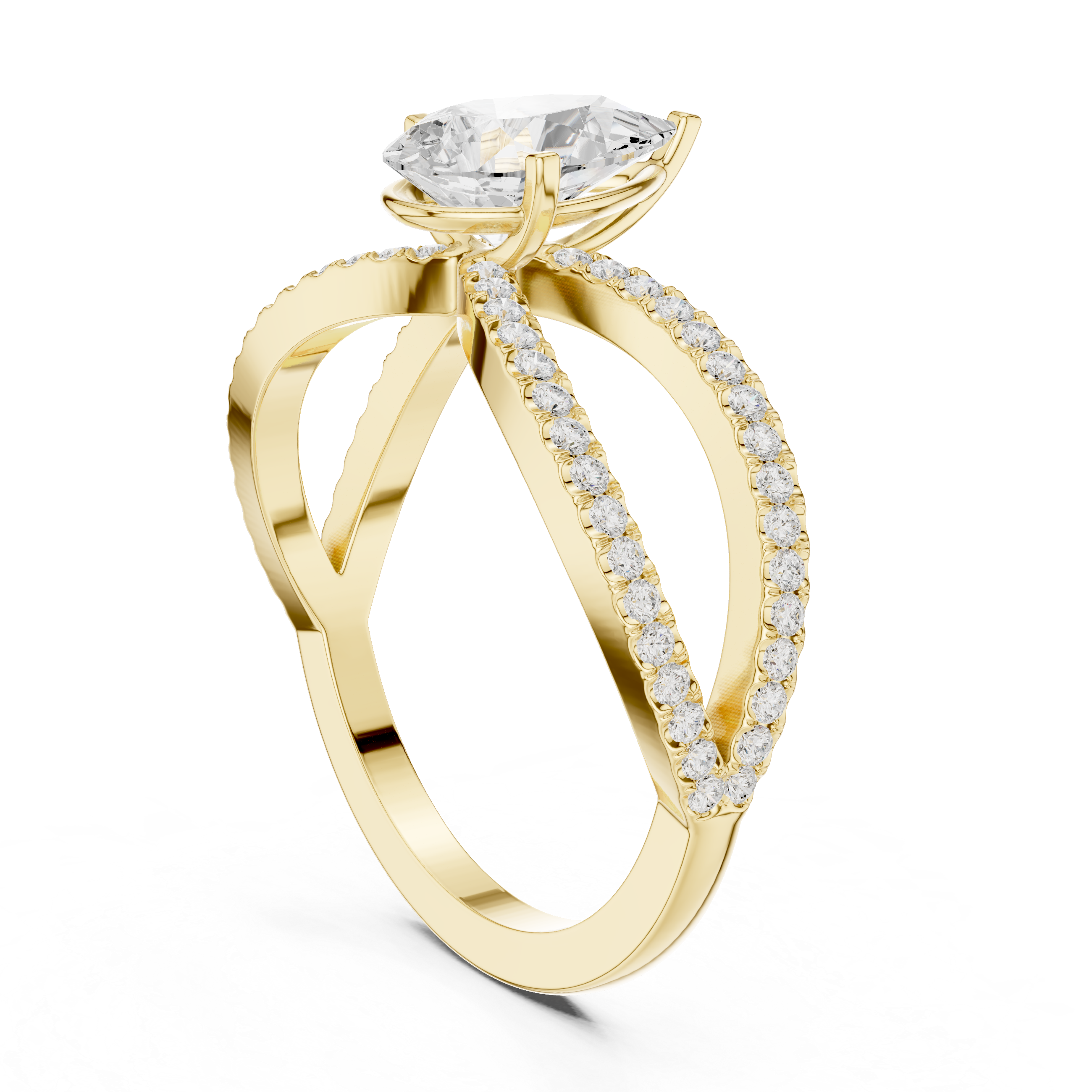 Modern promise ring featuring minimalist structure.