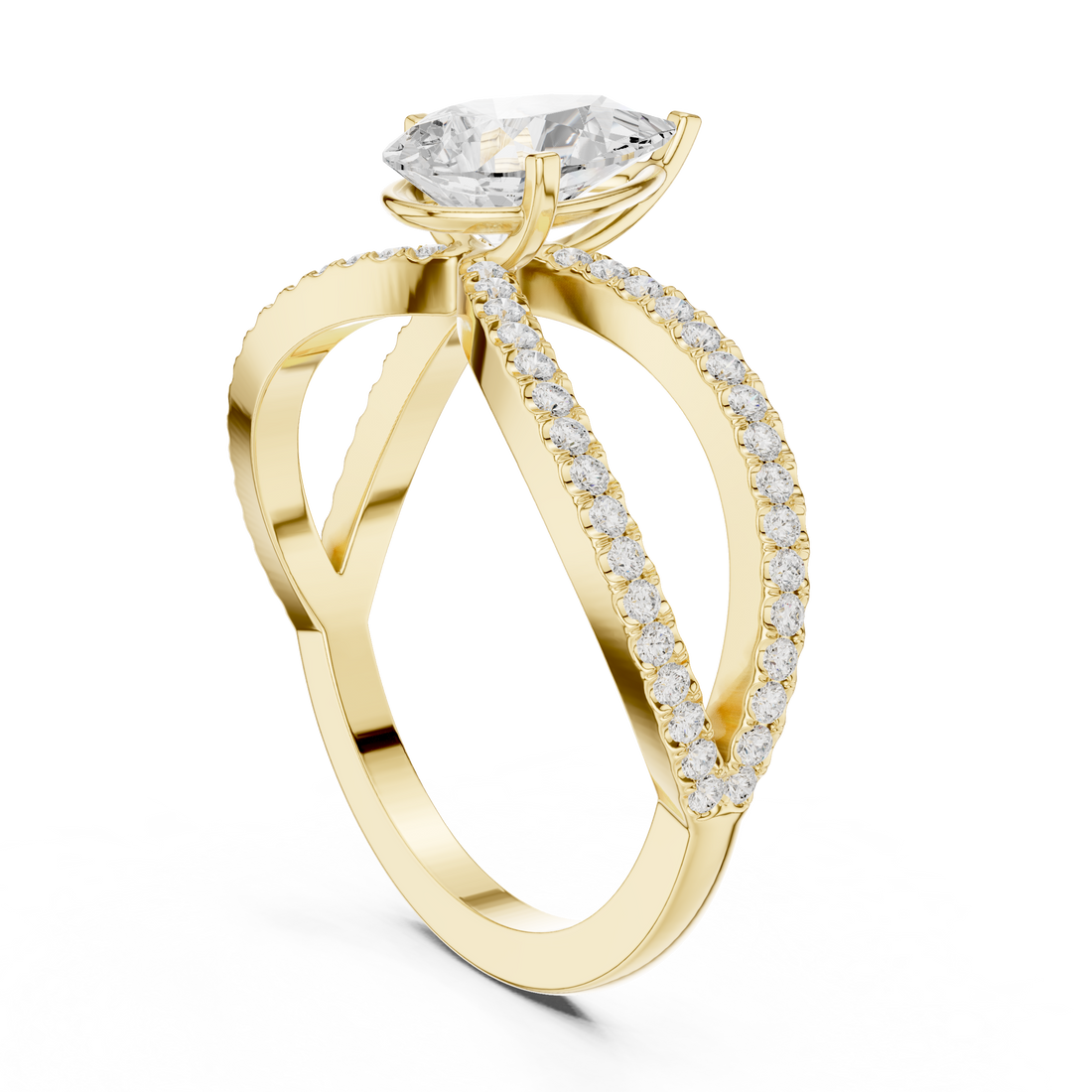 Modern promise ring featuring minimalist structure.