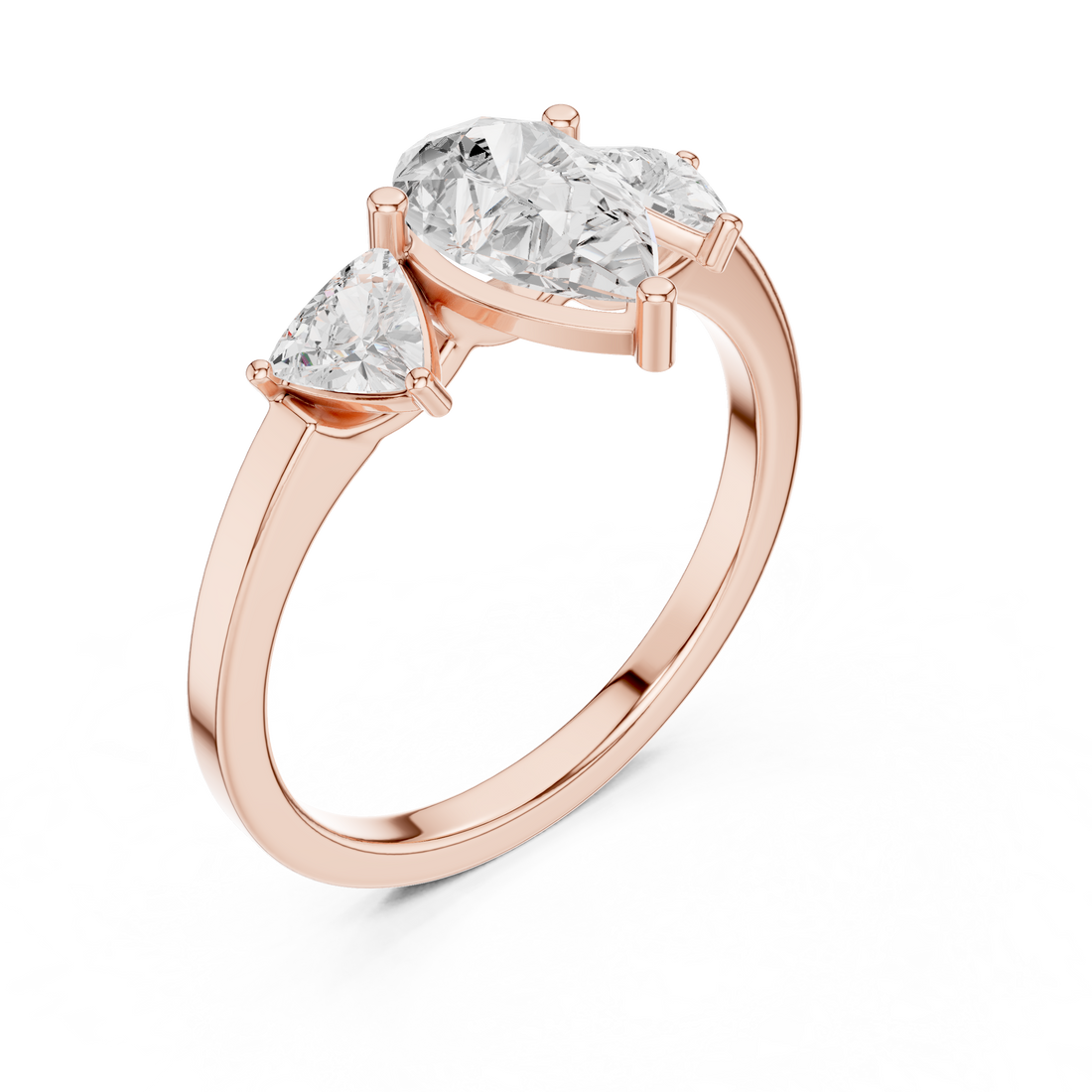 Stylish marquise diamond ring with elongated shape and delicate prong setting.