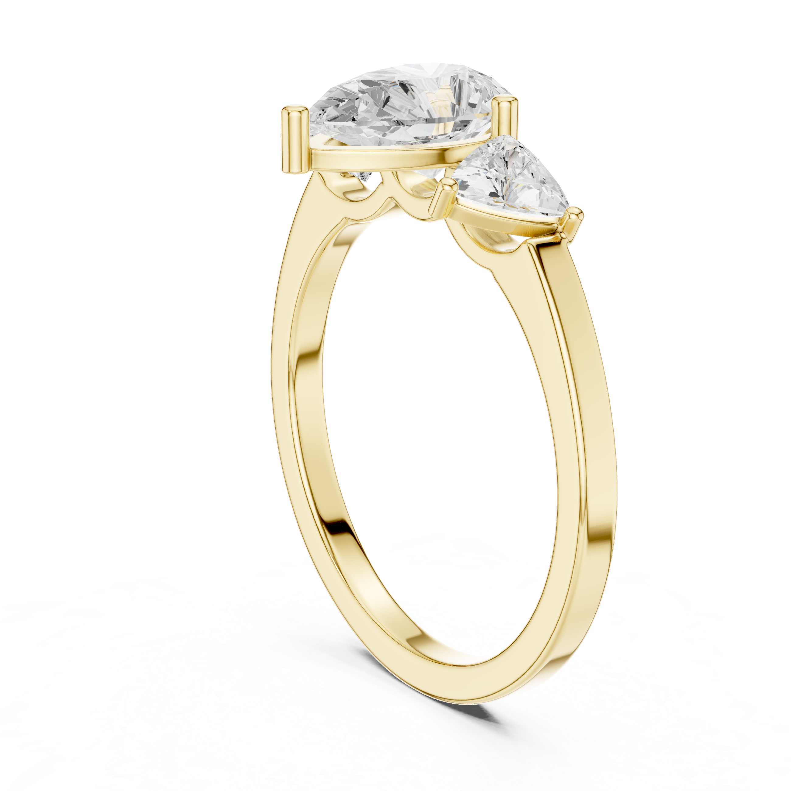 Minimalist thin band ring with tiny diamond accents and sleek modern look.