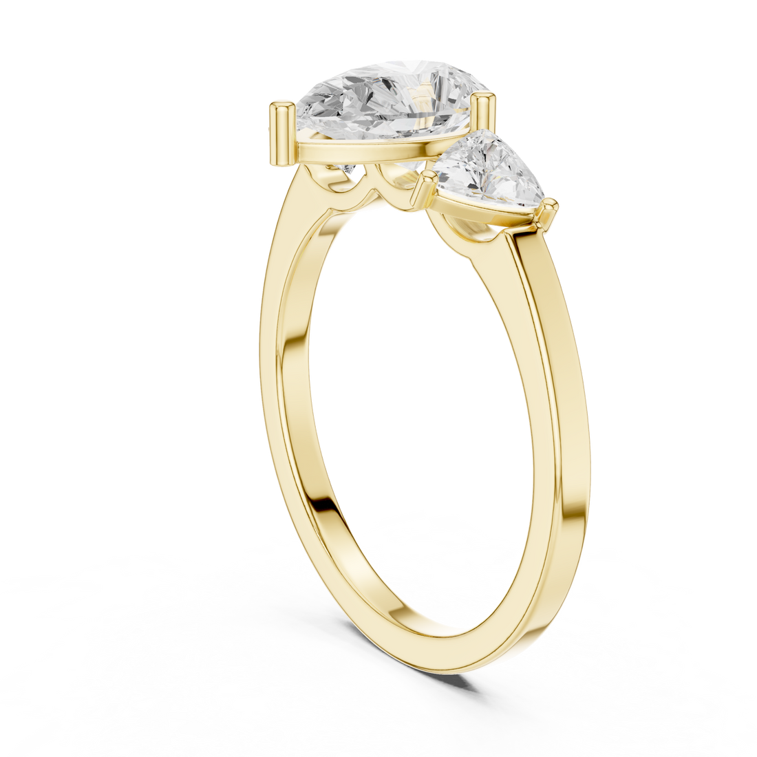 Minimalist thin band ring with tiny diamond accents and sleek modern look.