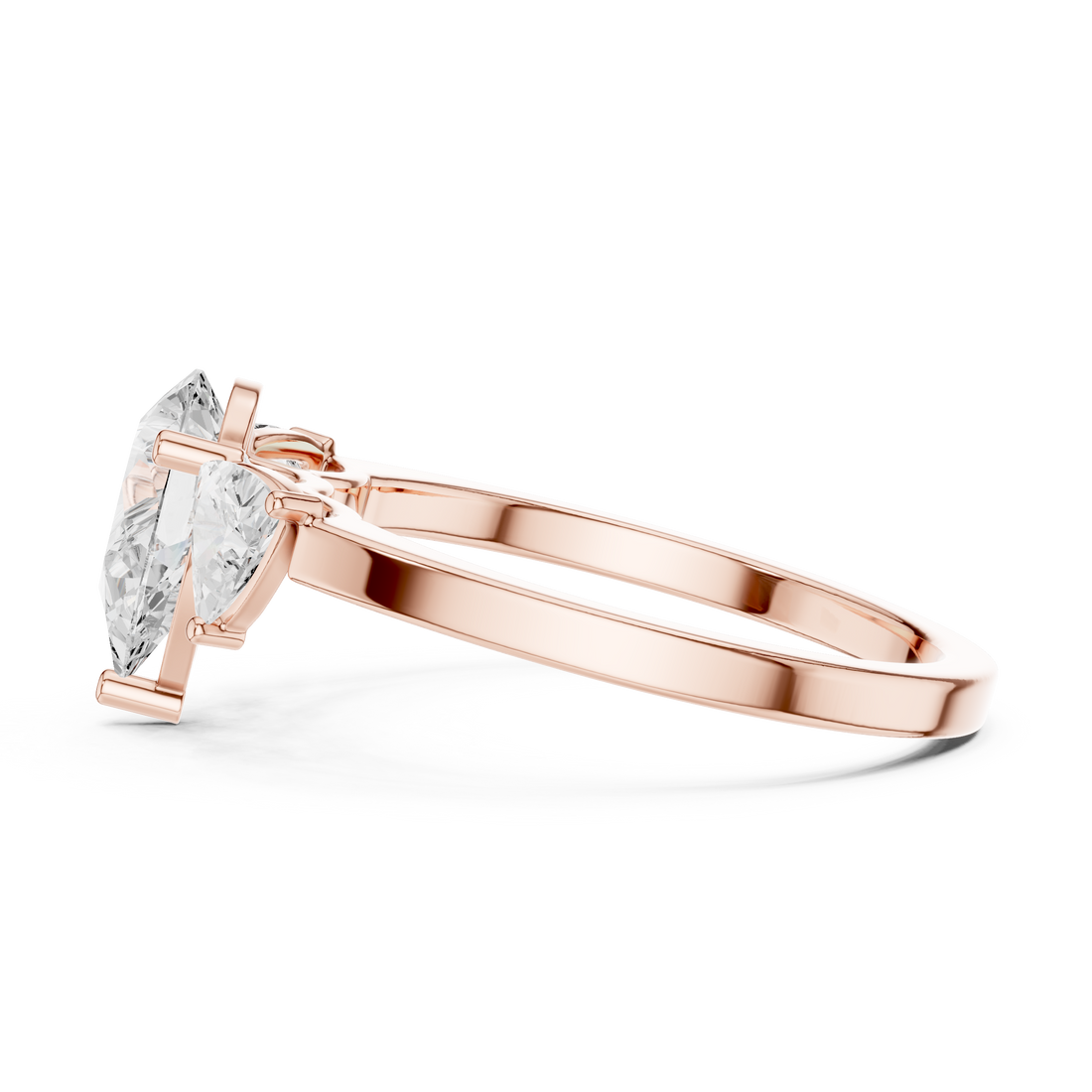 Classic stackable ring with slim gold band designed for layering multiple rings.