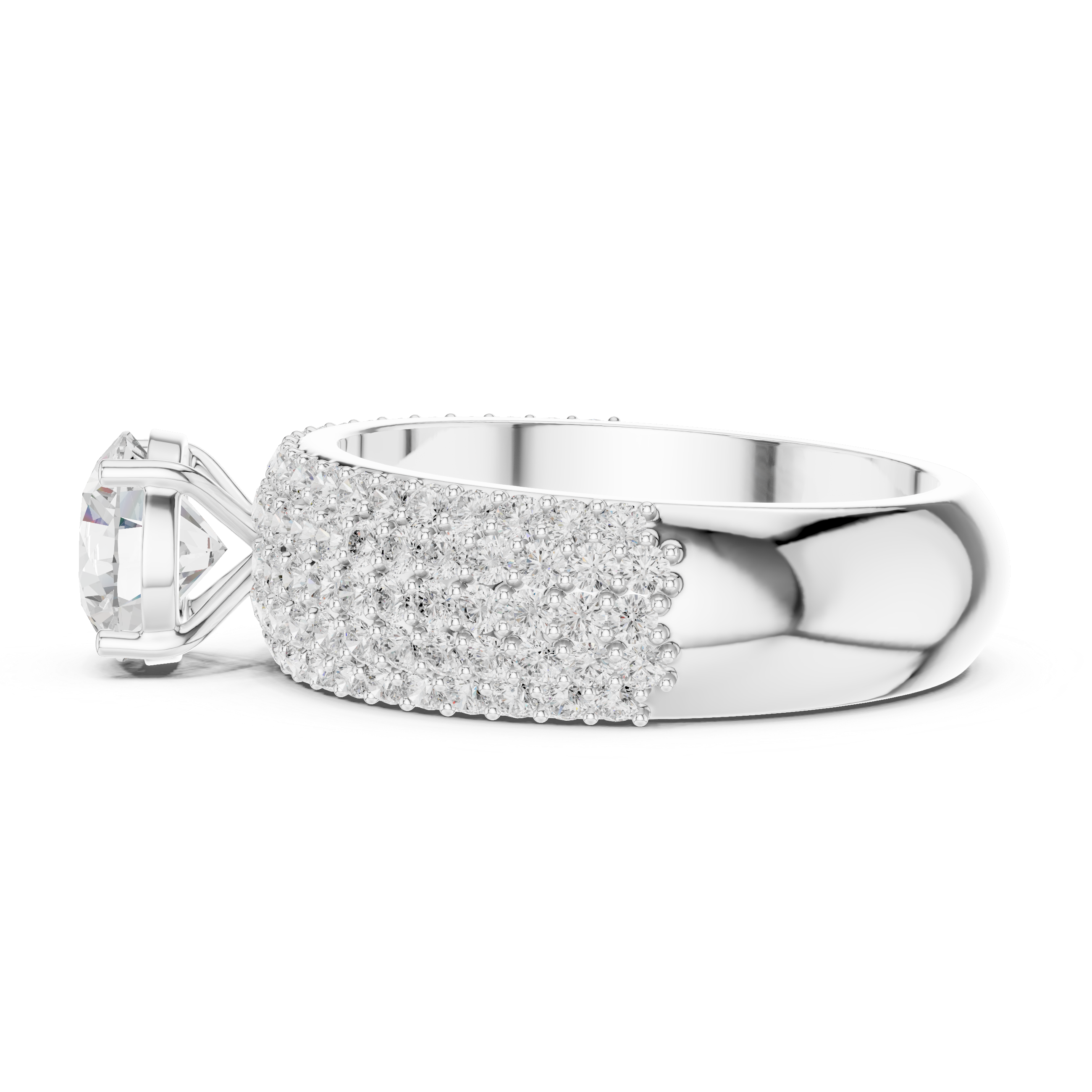 Luxury diamond brooch featuring intricate symmetrical pattern.