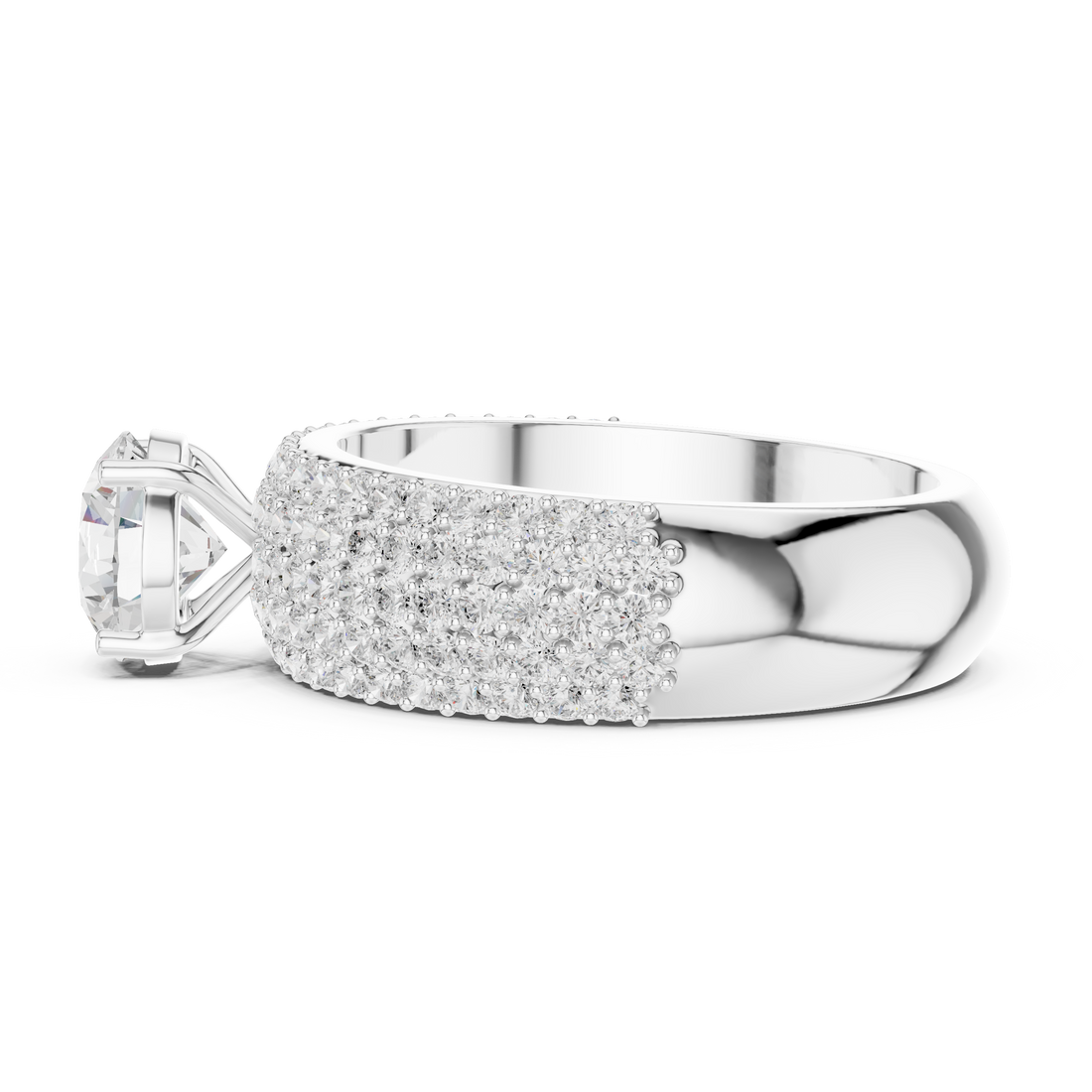 Luxury diamond brooch featuring intricate symmetrical pattern.