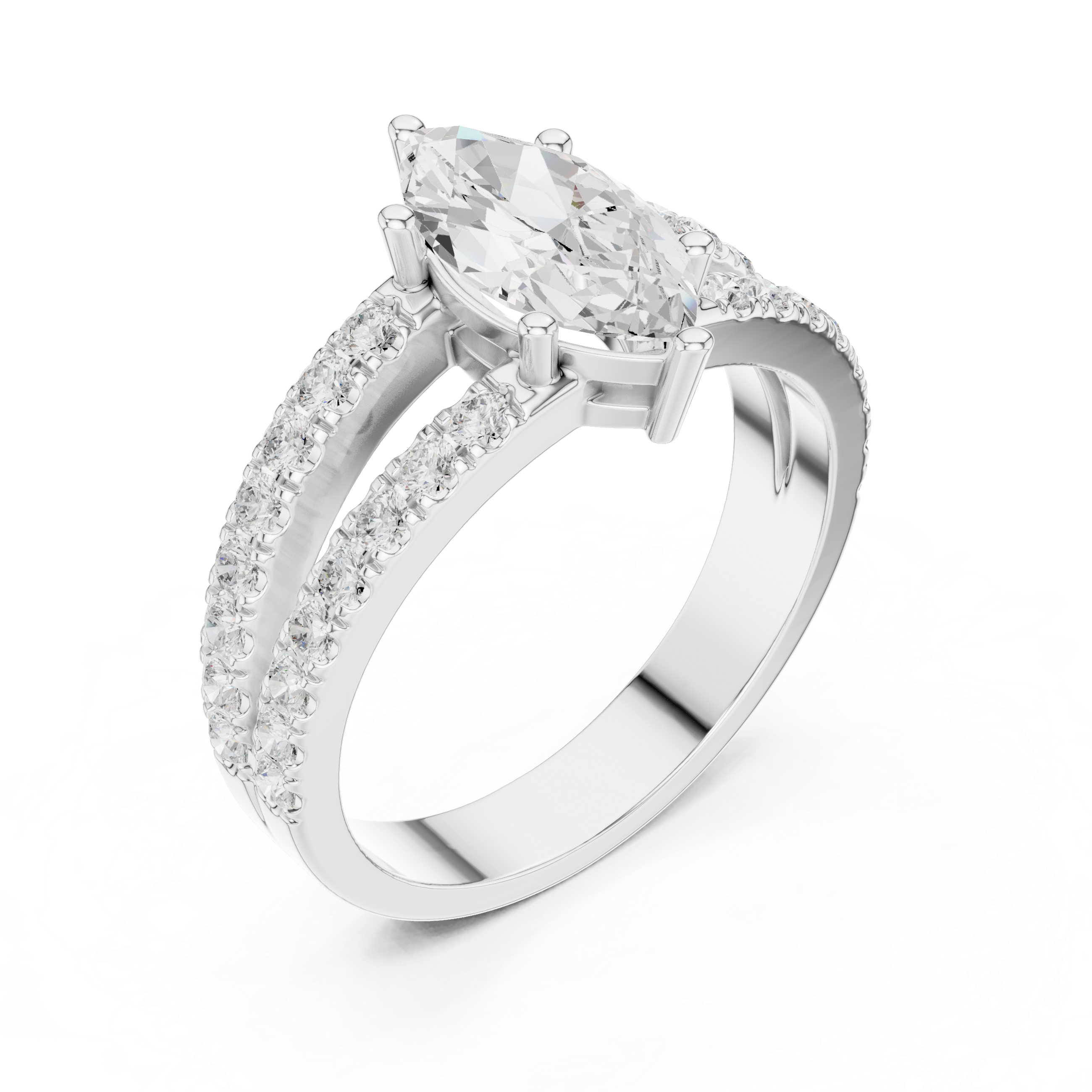 Stylish anniversary ring featuring sparkling stone accents.