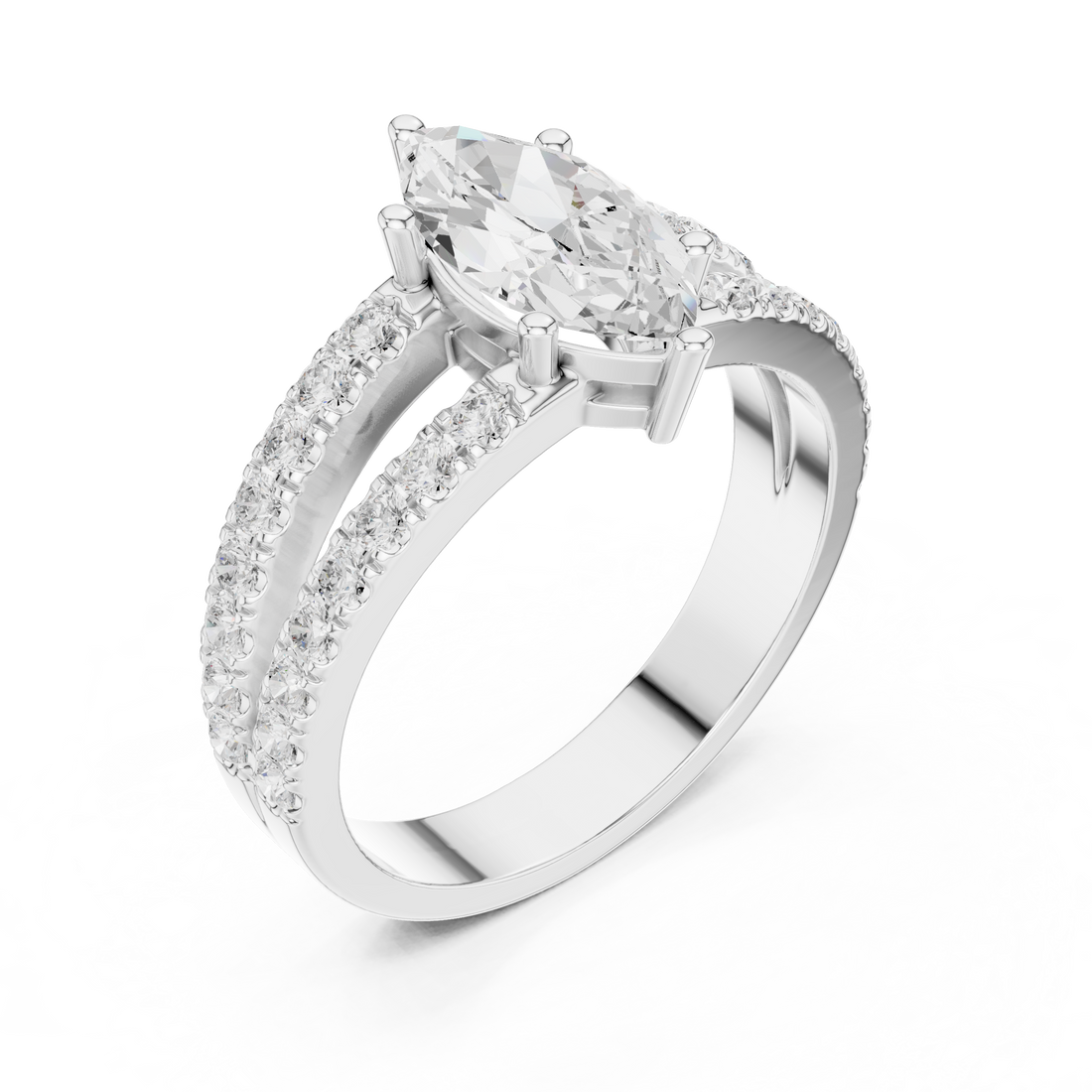Stylish anniversary ring featuring sparkling stone accents.